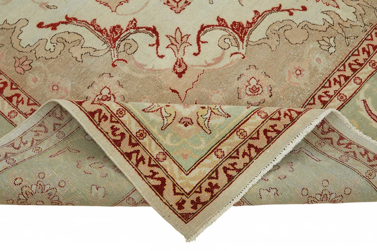 8x9 Hand-Knotted Wool Oushak Rug - 49153