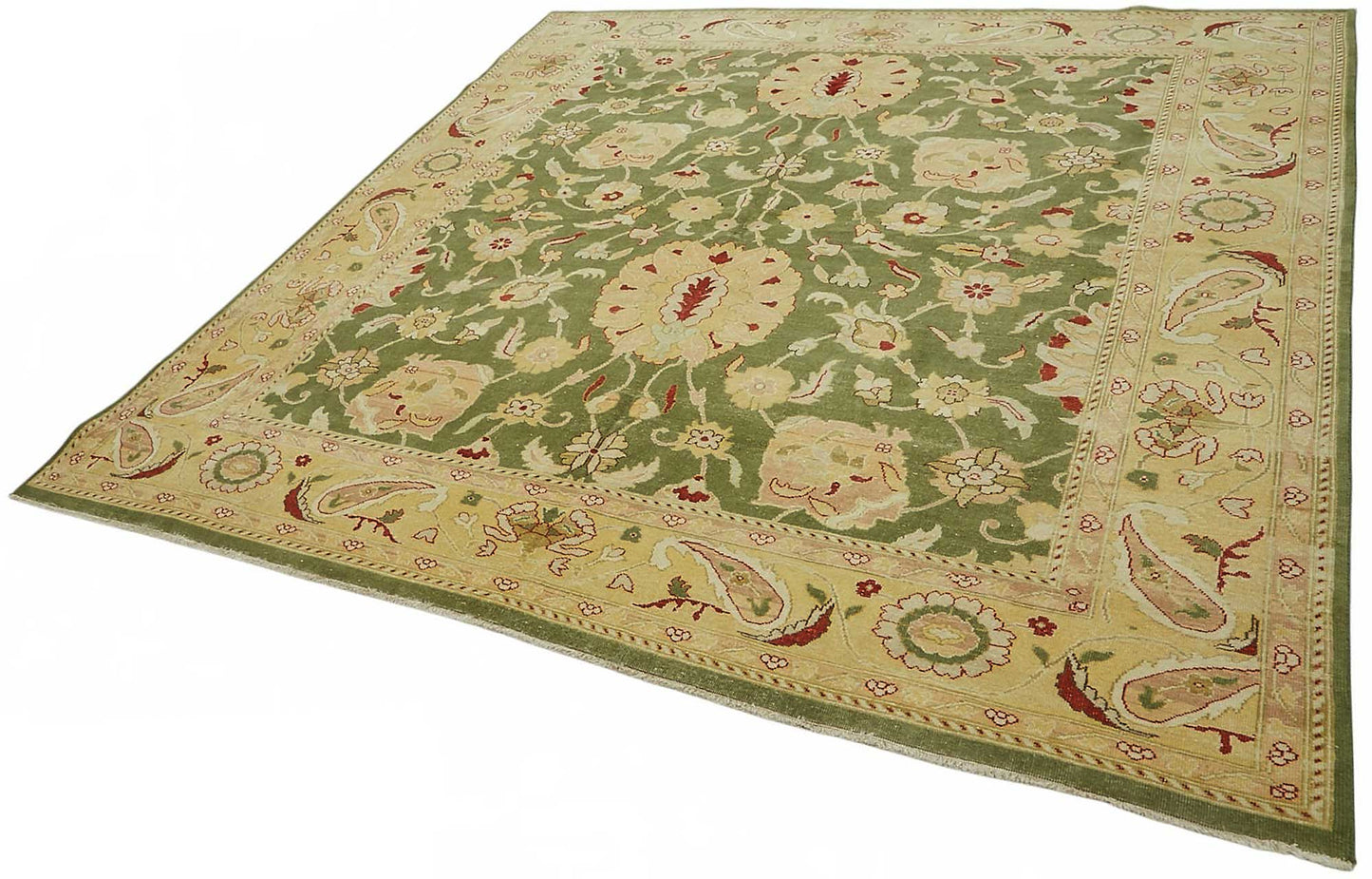 8x8 Hand-Knotted Wool Oushak Rug - 49157