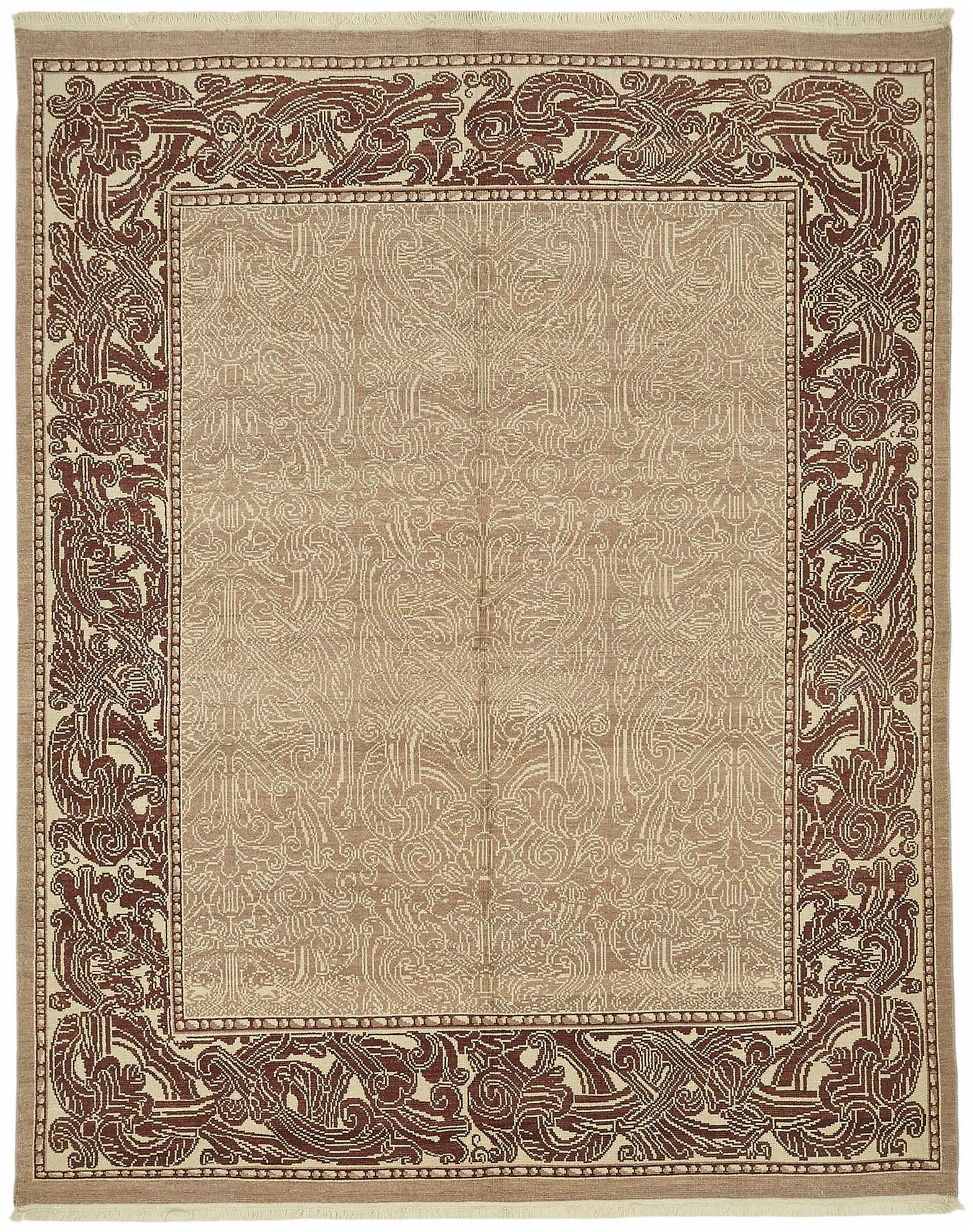 8x10 Hand-Knotted Wool Oushak Rug - 49164