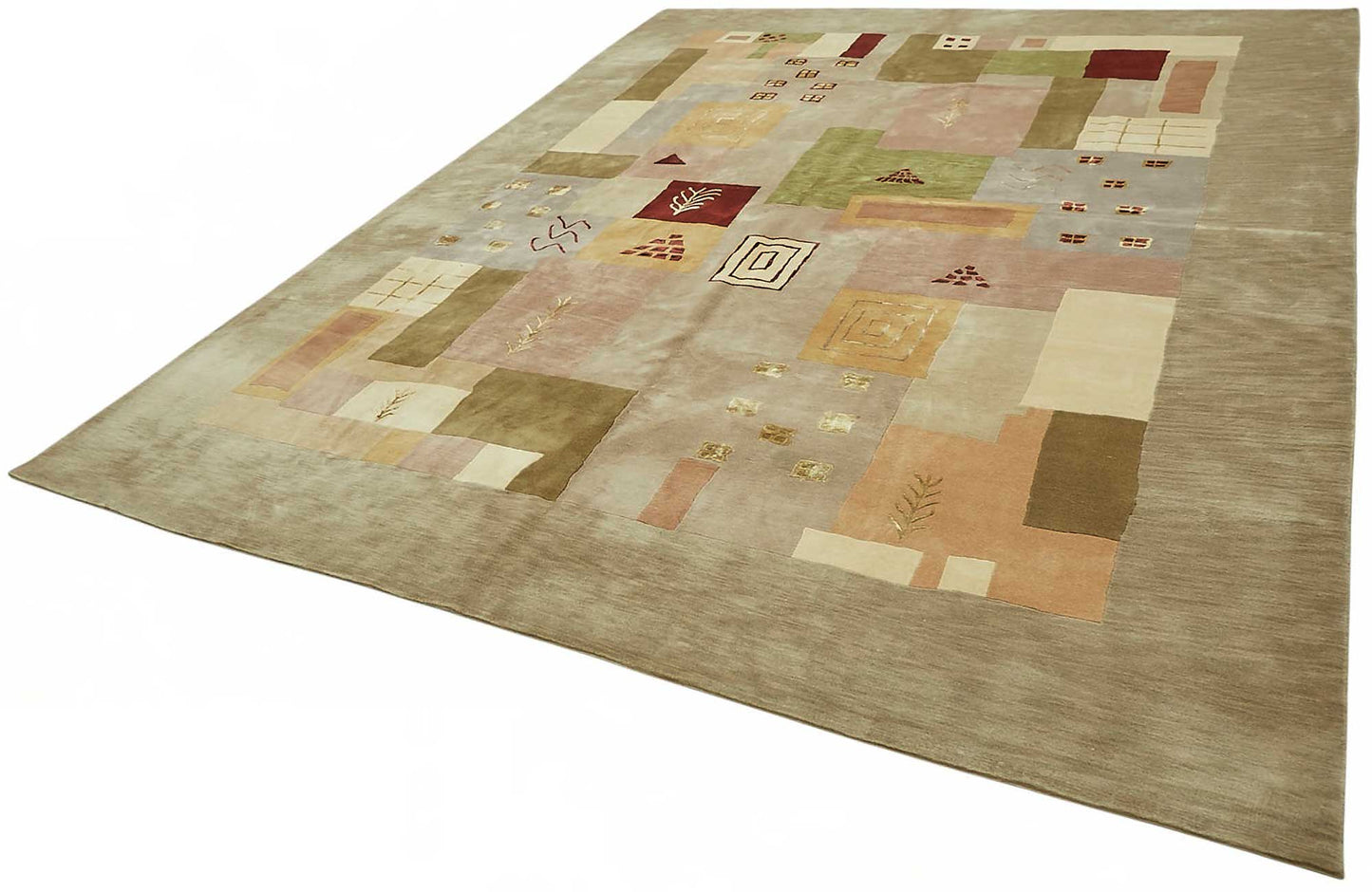 9x12 Hand-Knotted Wool Oushak Rug - 49168