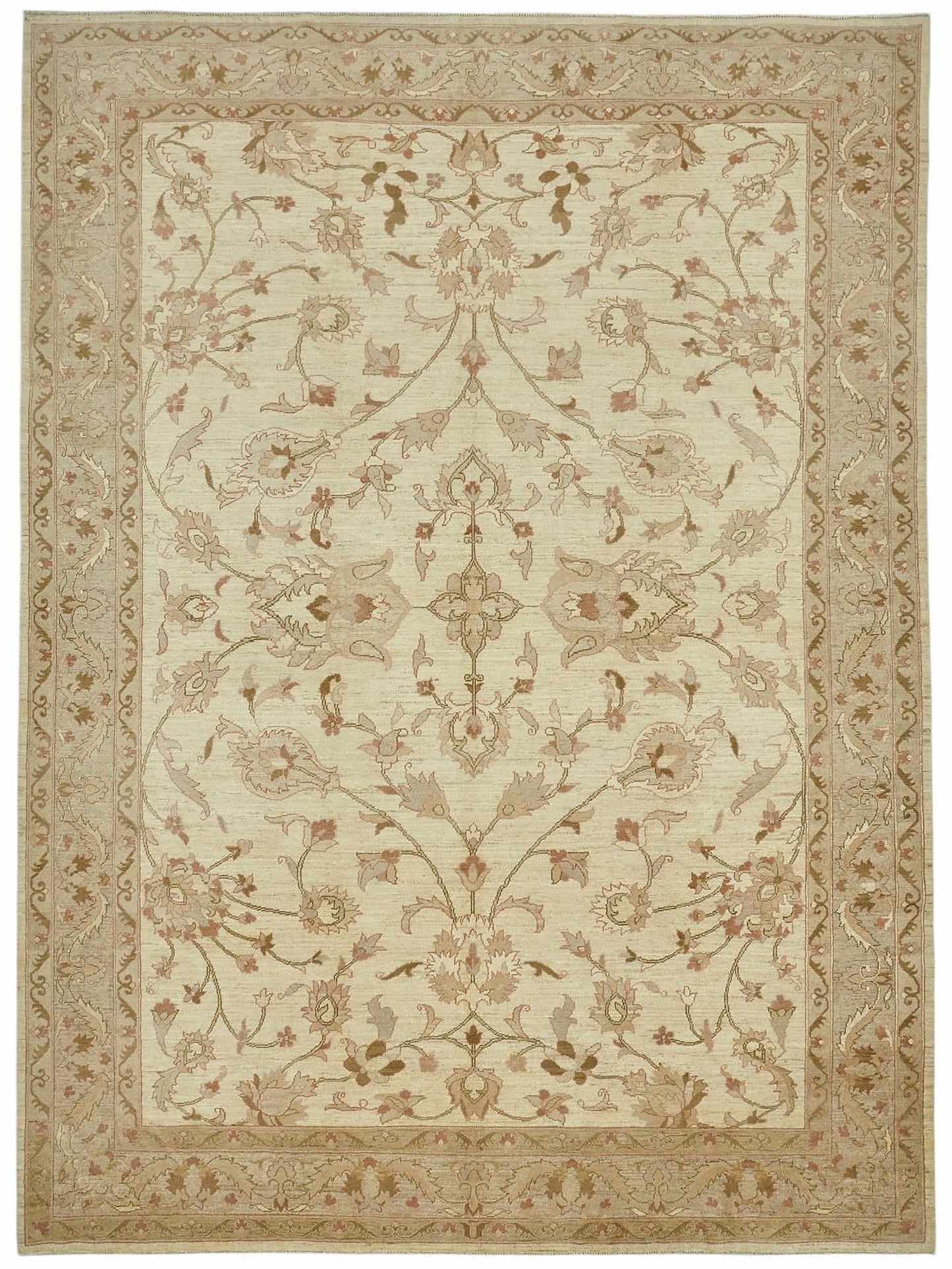 9x12 Hand-Knotted Wool Oushak Rug - 49192