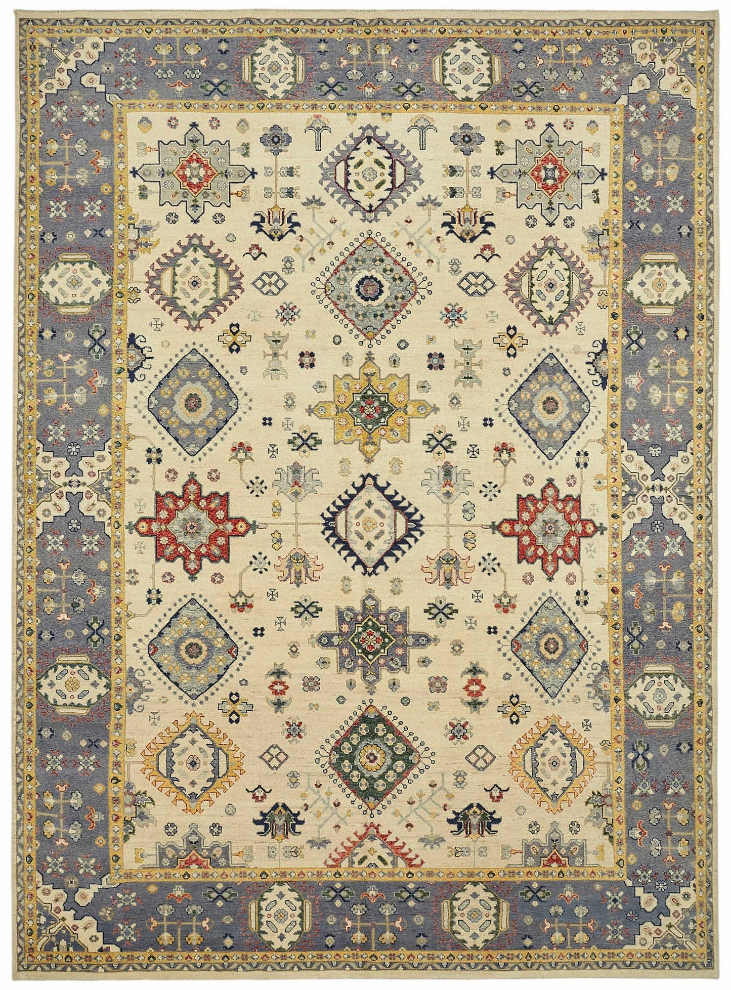 10x13 Hand-Knotted Wool Oushak Rug - 49198