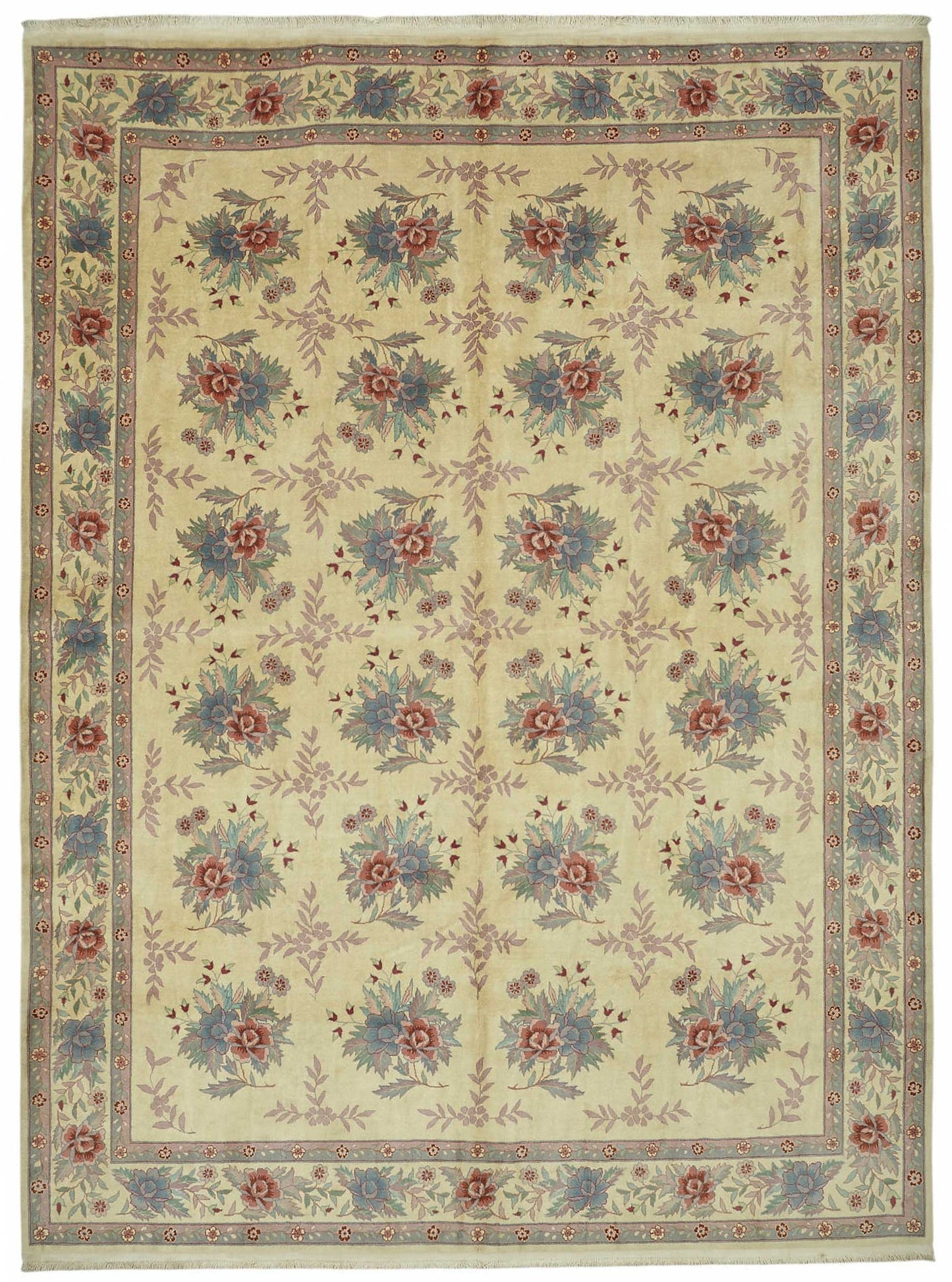 9x12 Hand-Knotted Wool Oushak Rug - 49206