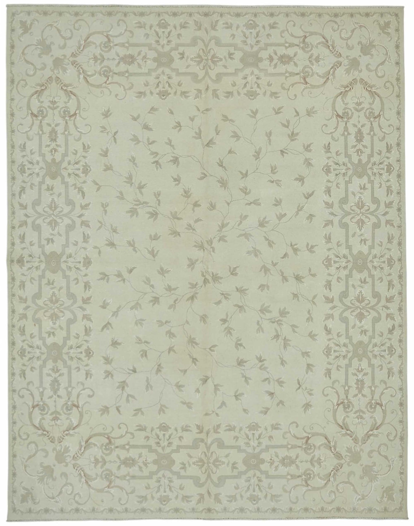 8x10 Beige Vintage Large Area Rug - 49217