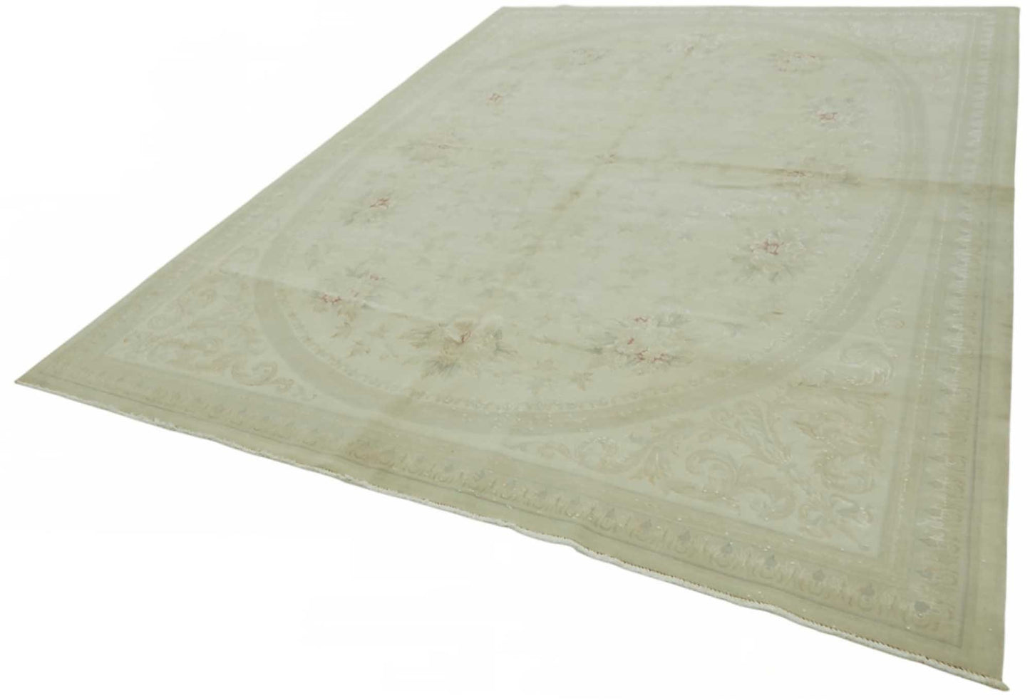 8x11 Beige Vintage Large Area Rug - 49220