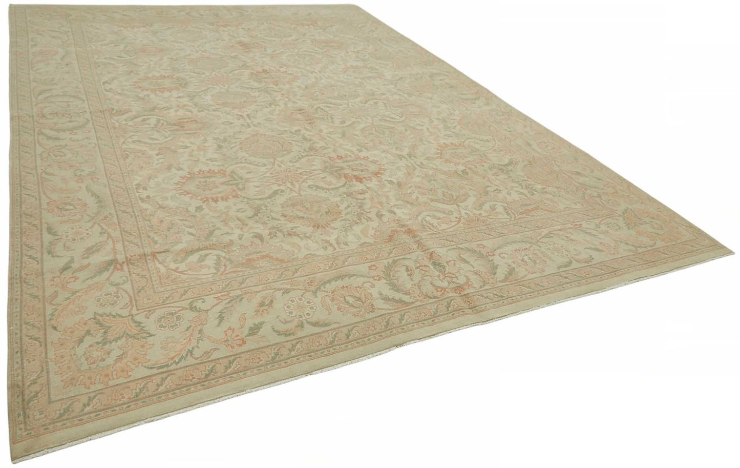 10x14 Beige Vintage Large Area Rug - 49221