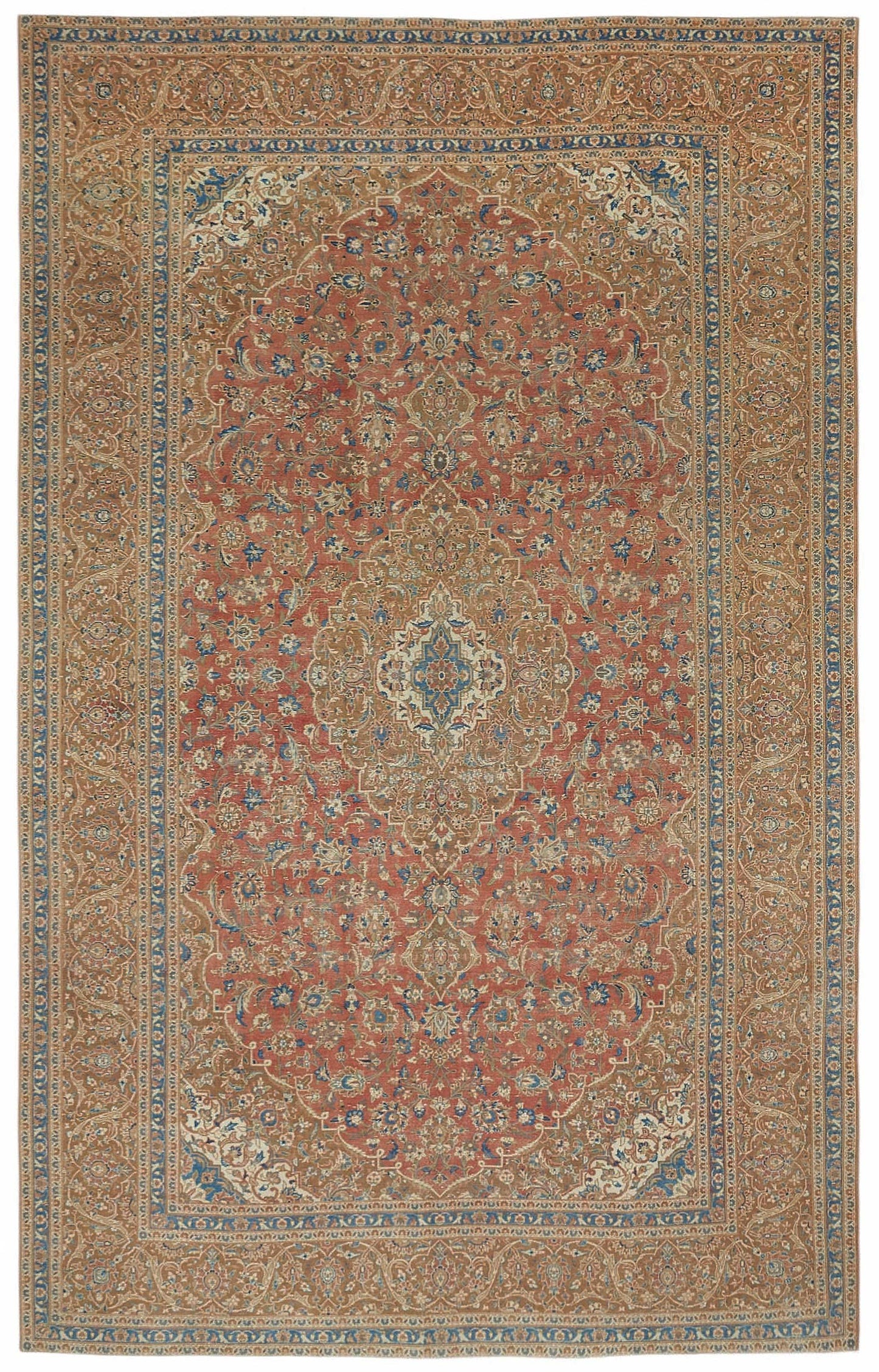 10x16 Beige Vintage Large Area Rug - 49225