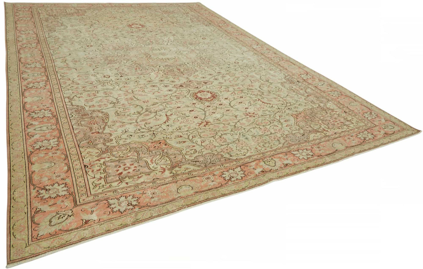 10x14 Beige Vintage Large Area Rug - 49226