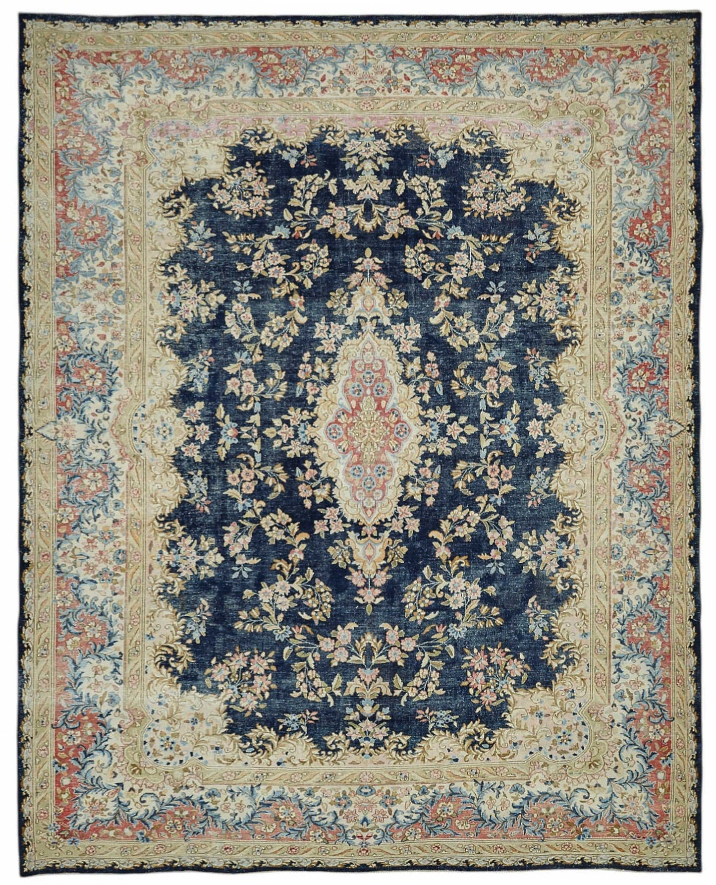 9x11 Beige Vintage Large Area Rug - 49234