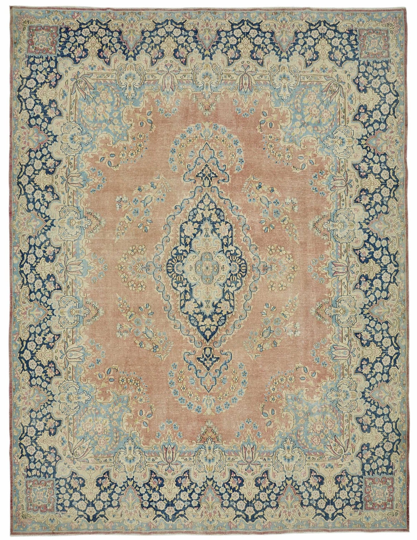 10x13 Beige Vintage Large Area Rug - 49236