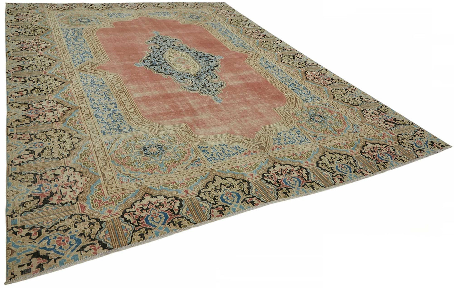 9x12 Beige Vintage Large Area Rug - 49237