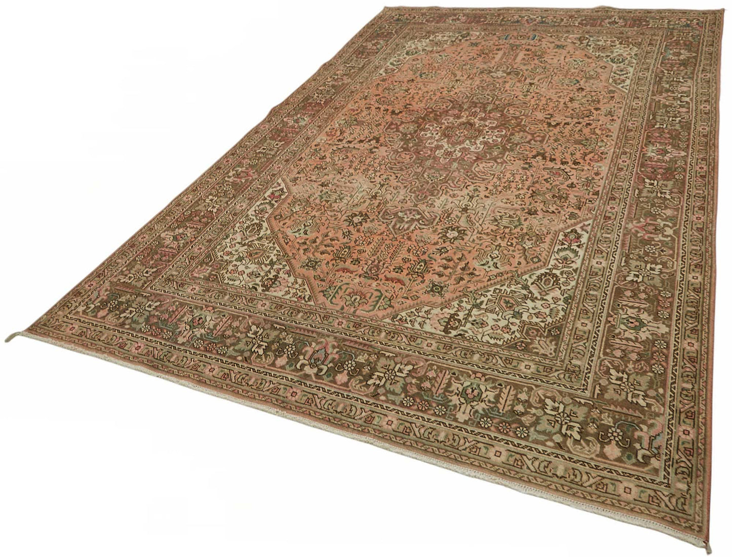 6x10 Beige Vintage Large Area Rug - 49238