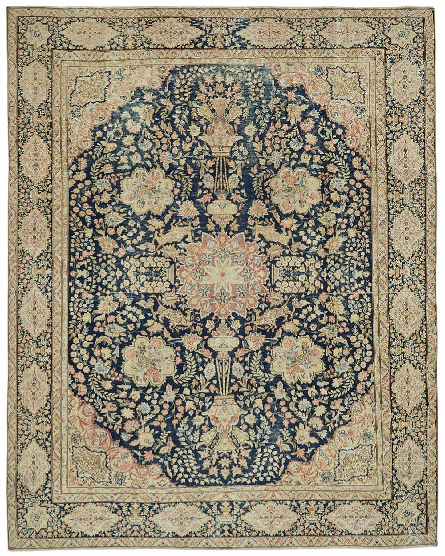 9x11 Beige Vintage Large Area Rug - 49241