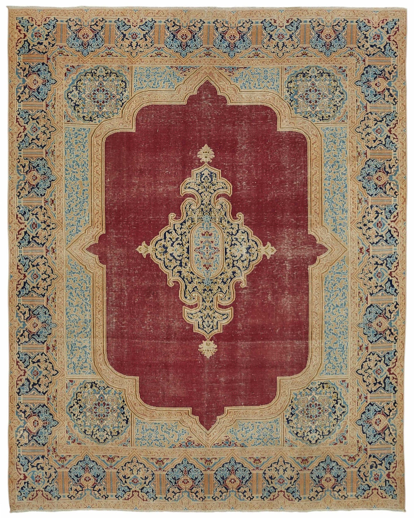 8x10 Beige Vintage Large Area Rug - 49242