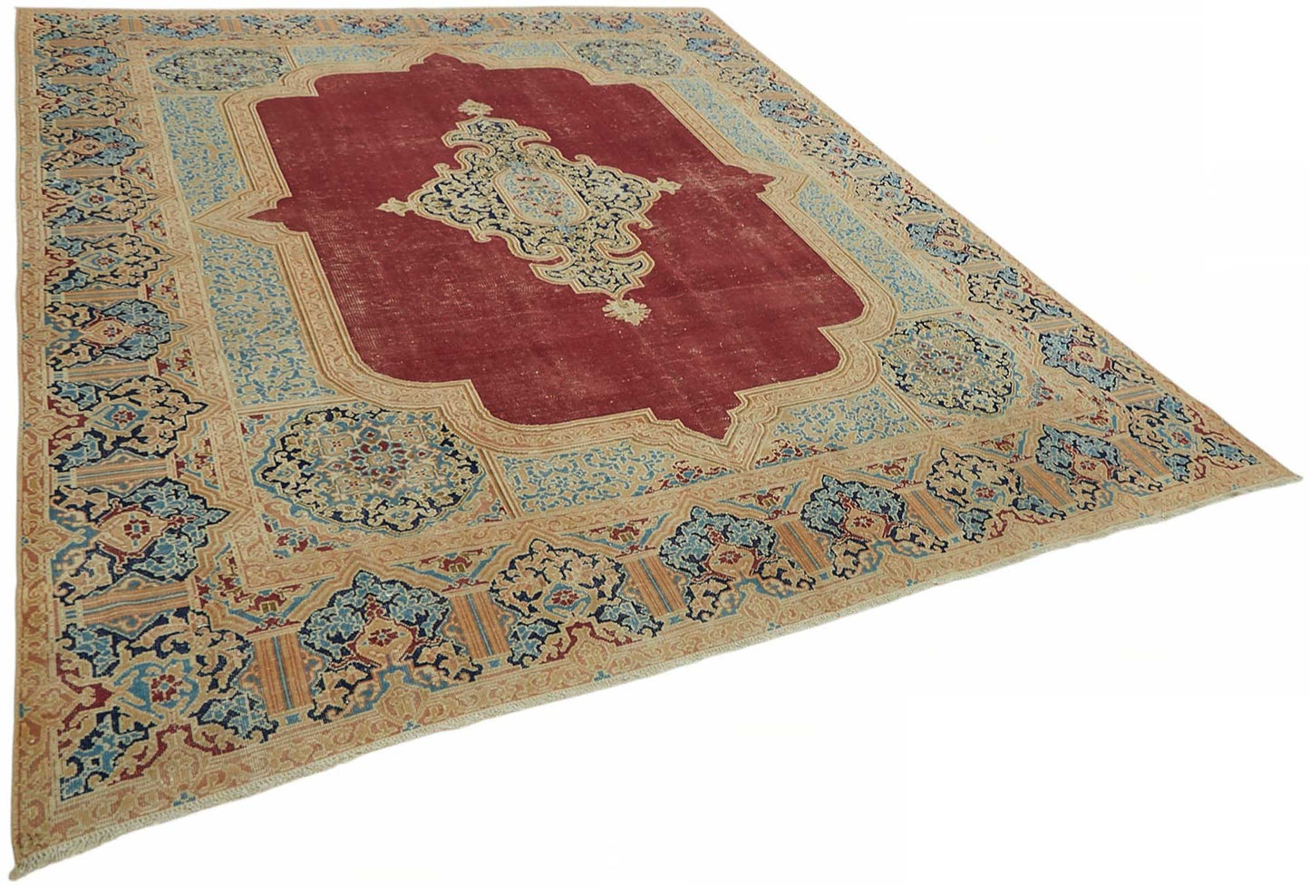 8x10 Beige Vintage Large Area Rug - 49242