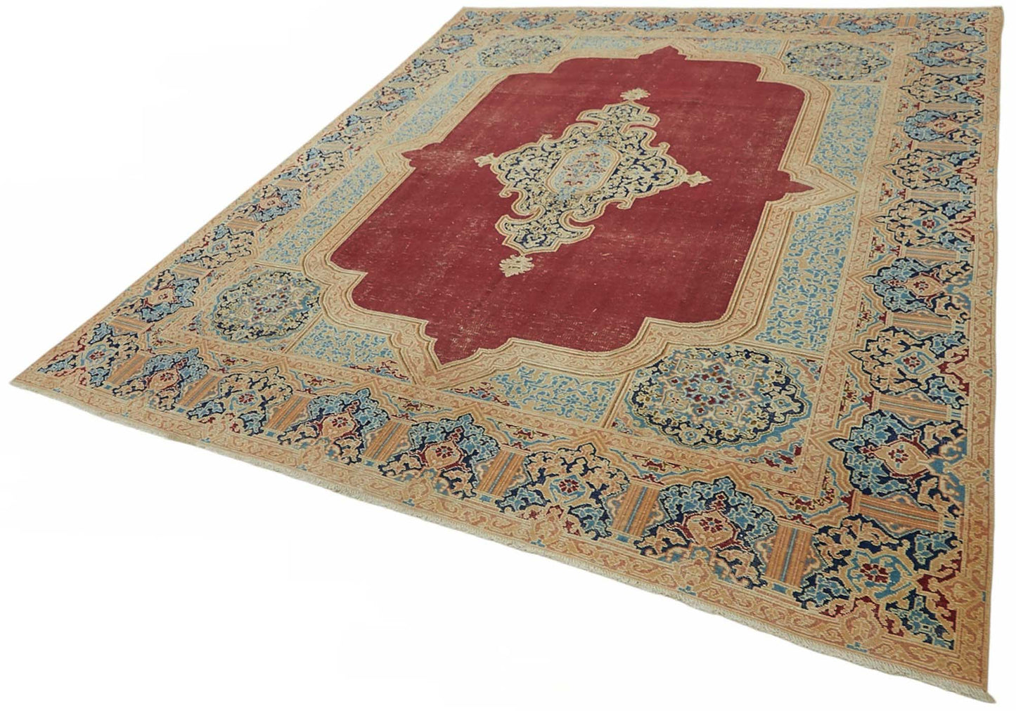 8x10 Beige Vintage Large Area Rug - 49242
