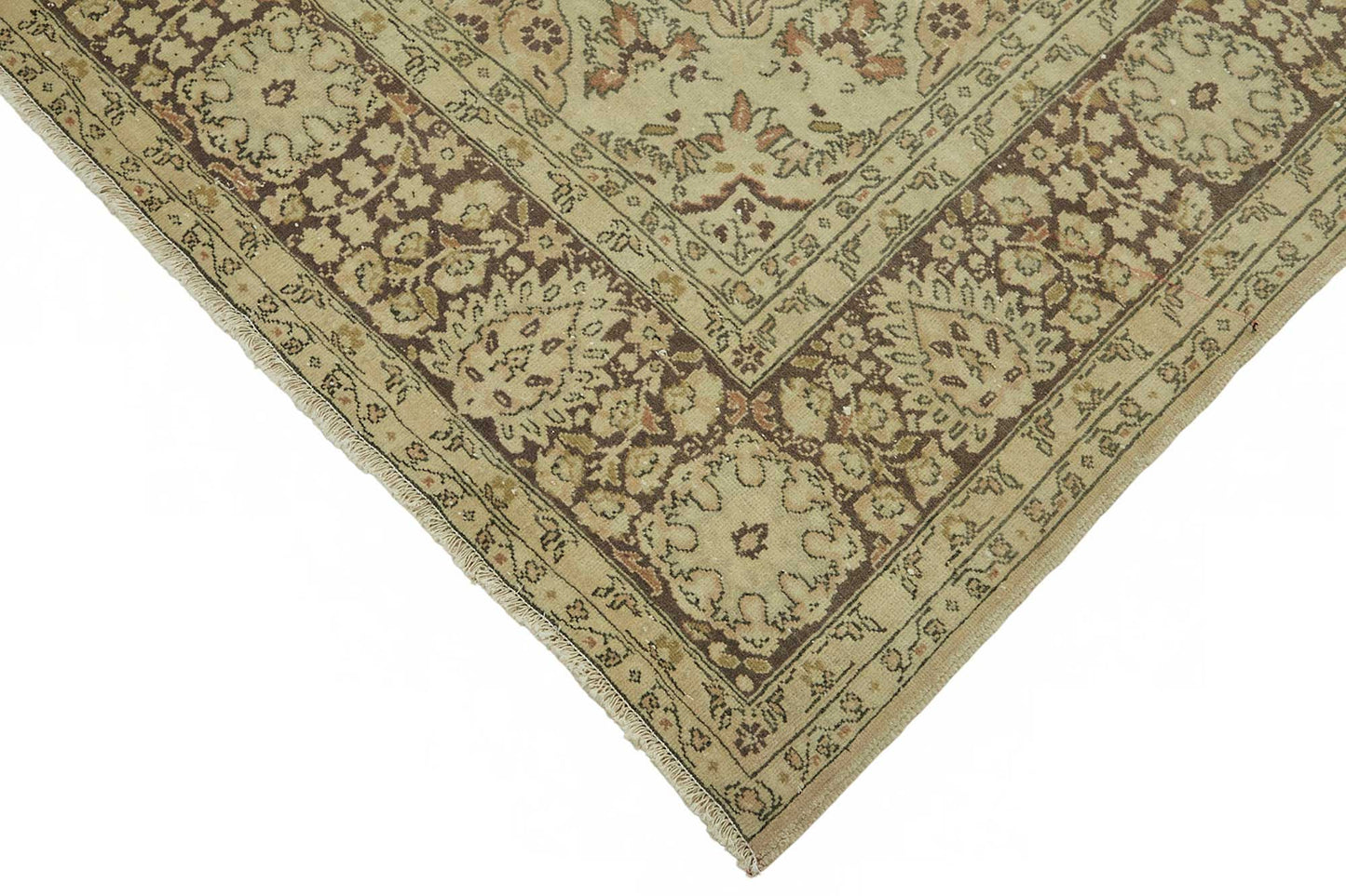 7x10 Beige Vintage Large Area Rug - 49245