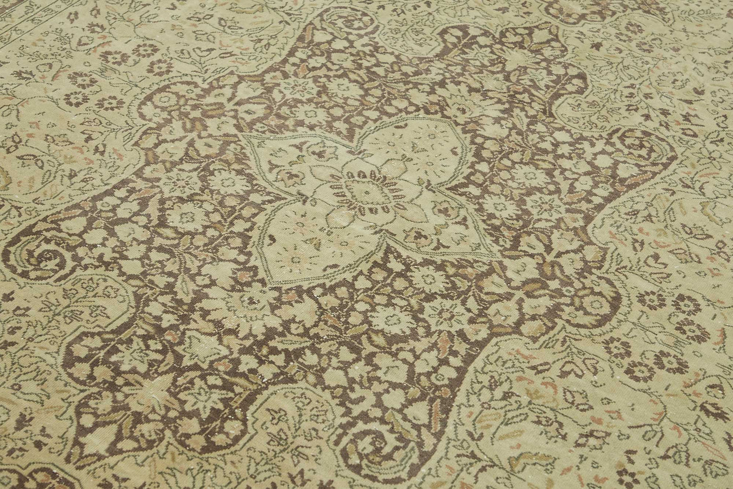 7x10 Beige Vintage Large Area Rug - 49245