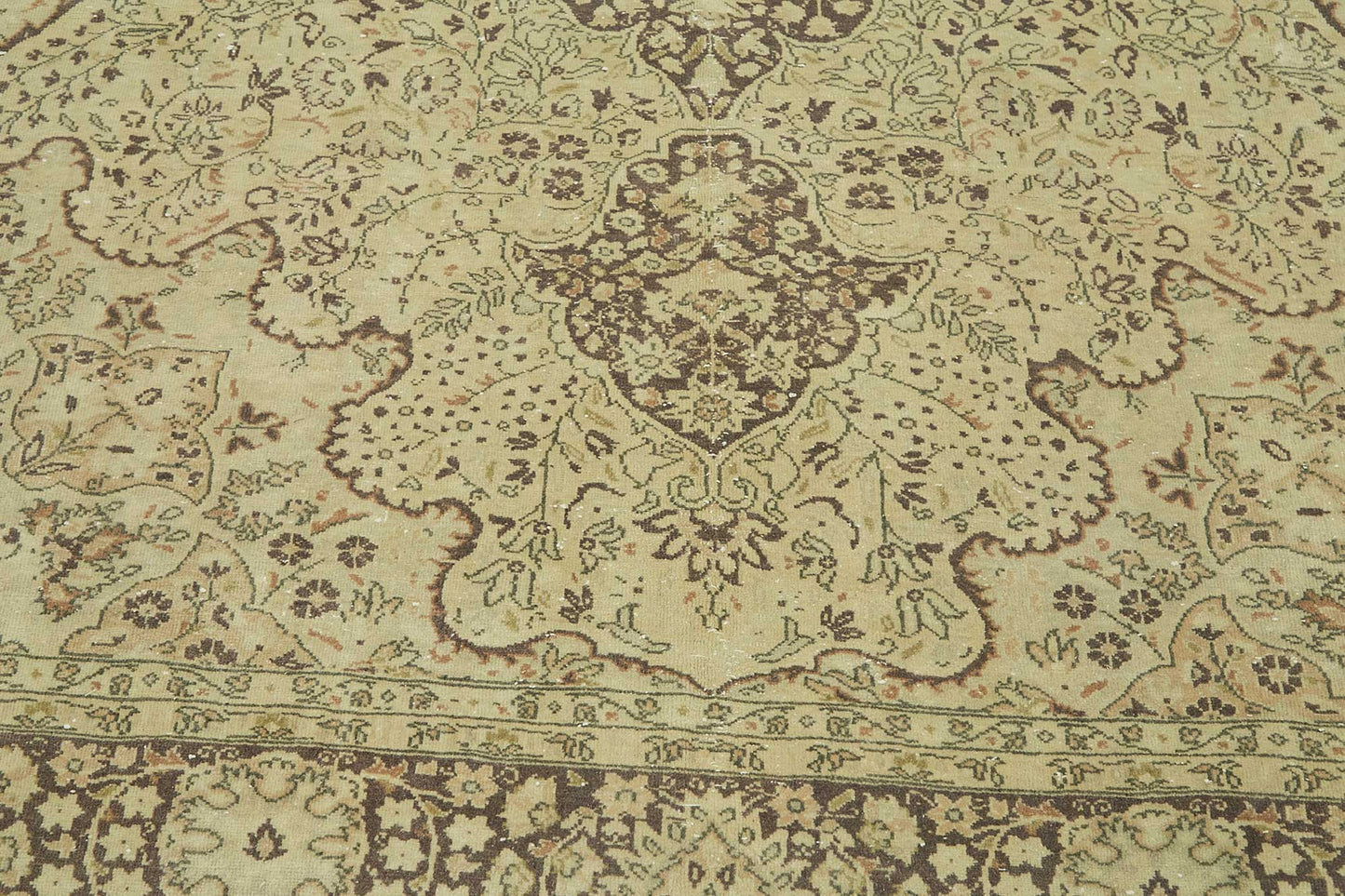 7x10 Beige Vintage Large Area Rug - 49245