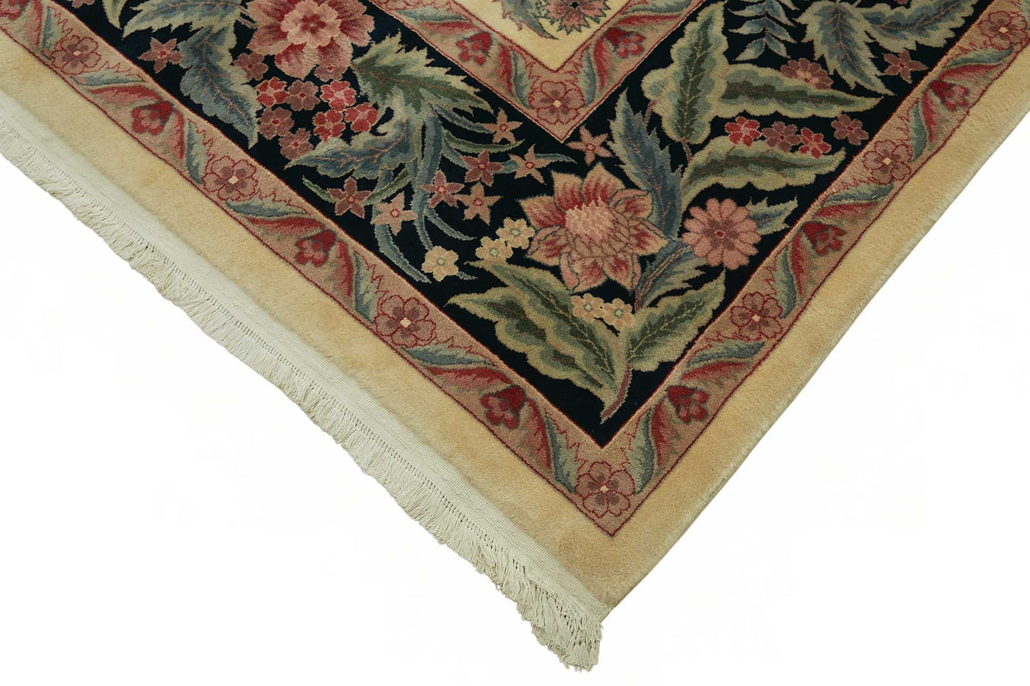 9x12 Beige Traditional Floral Oushak Rug - 49249