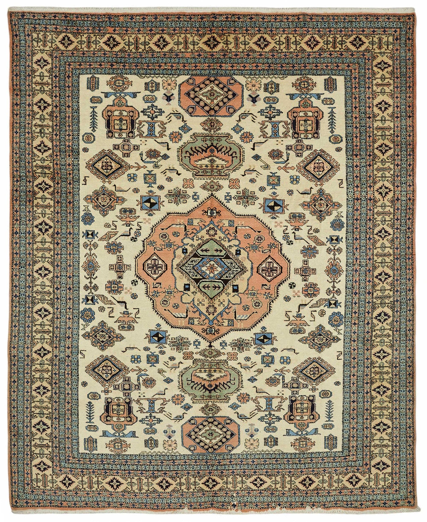9x11 Hand-Knotted Wool Oushak Rug - 49265
