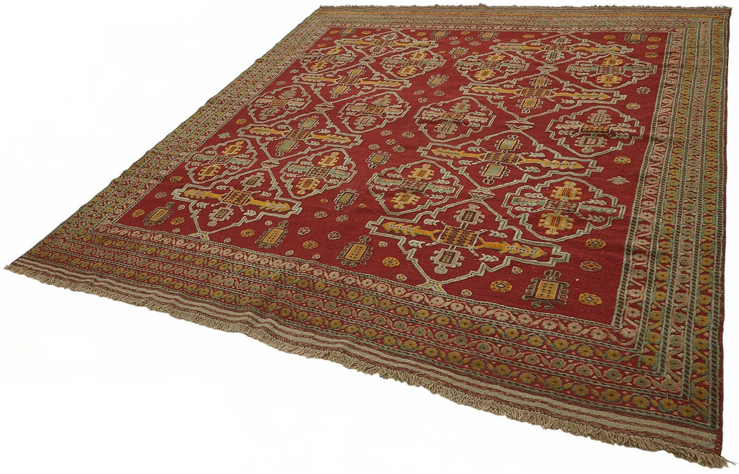 8x9 Hand-Knotted Wool Oushak Rug - 49273