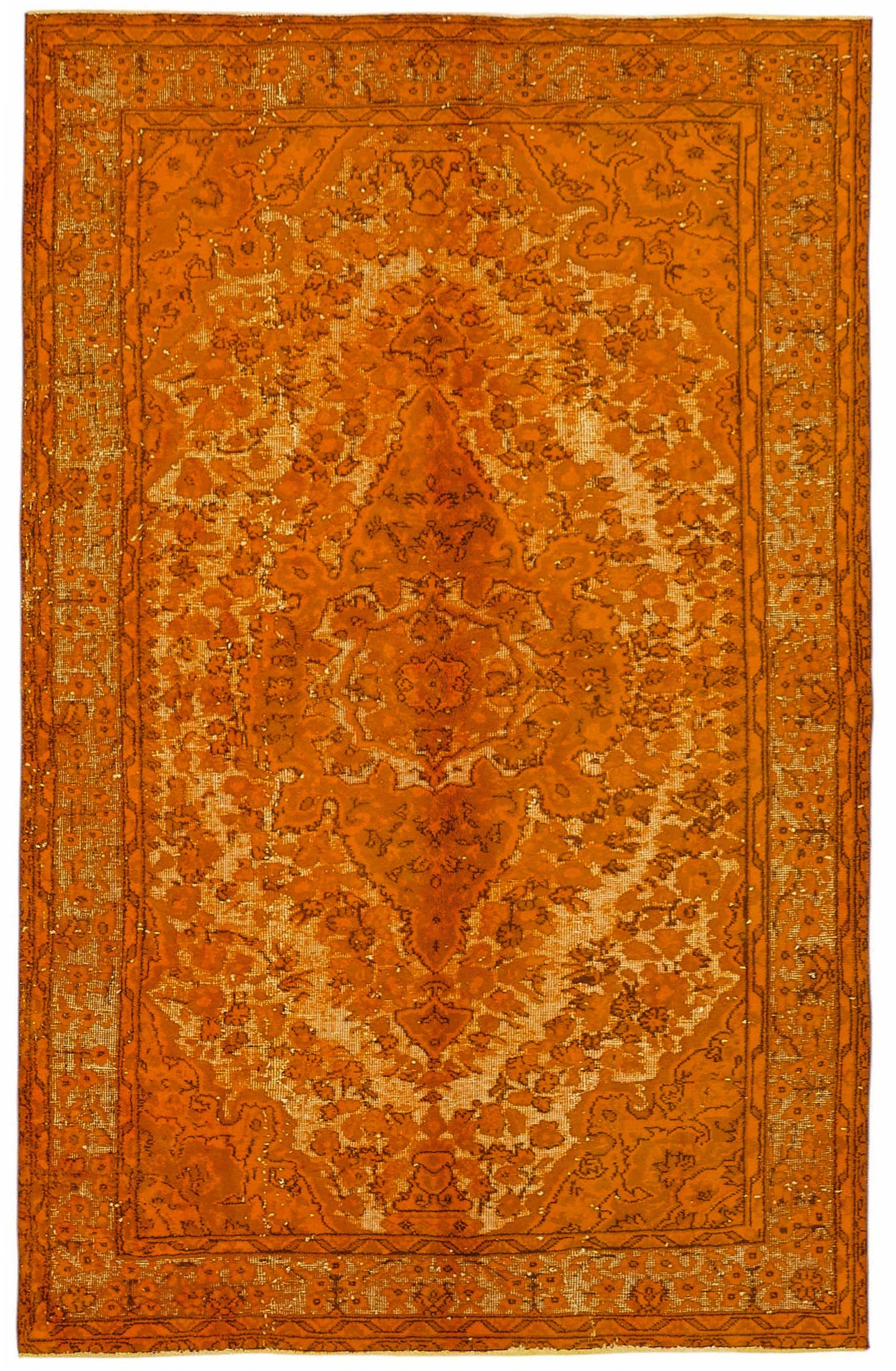 5x8 Orange Over-dyed Rug - 49301