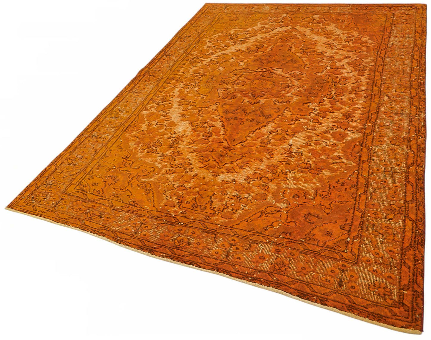 5x8 Orange Over-dyed Rug - 49301