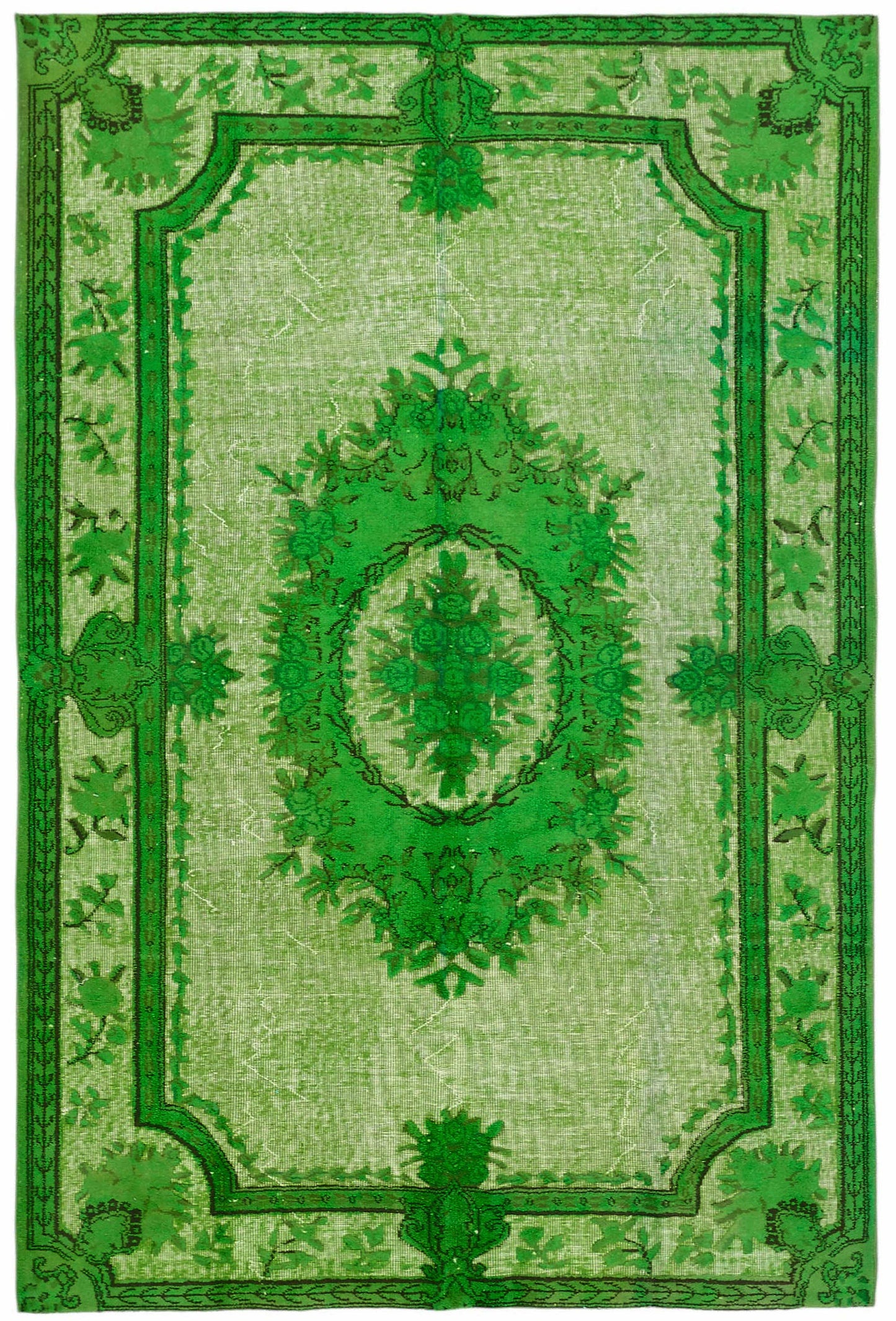 6x8 Green Over-dyed Rug - 49306
