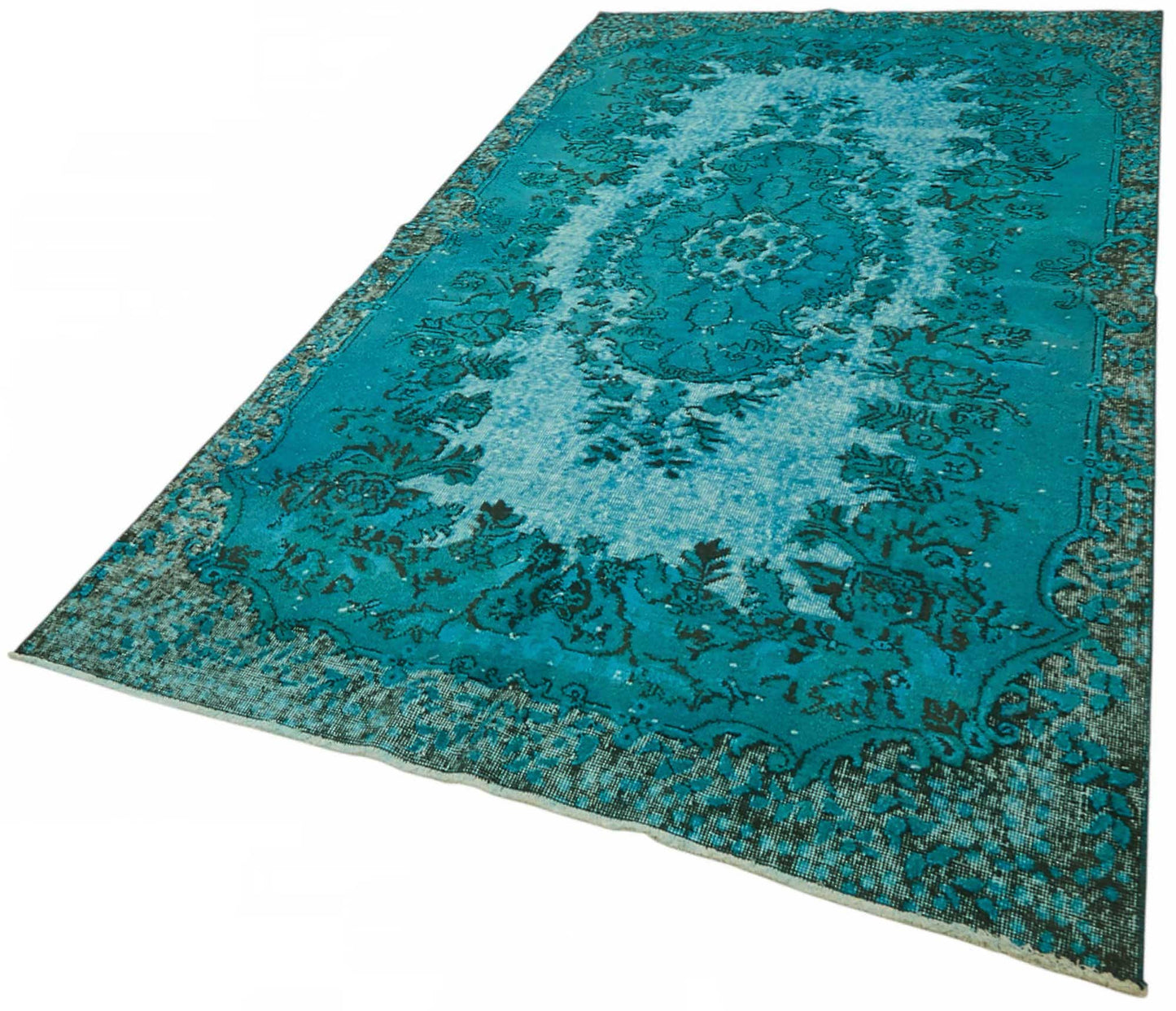 5x10 Turquoise Over-dyed Rug - 49308