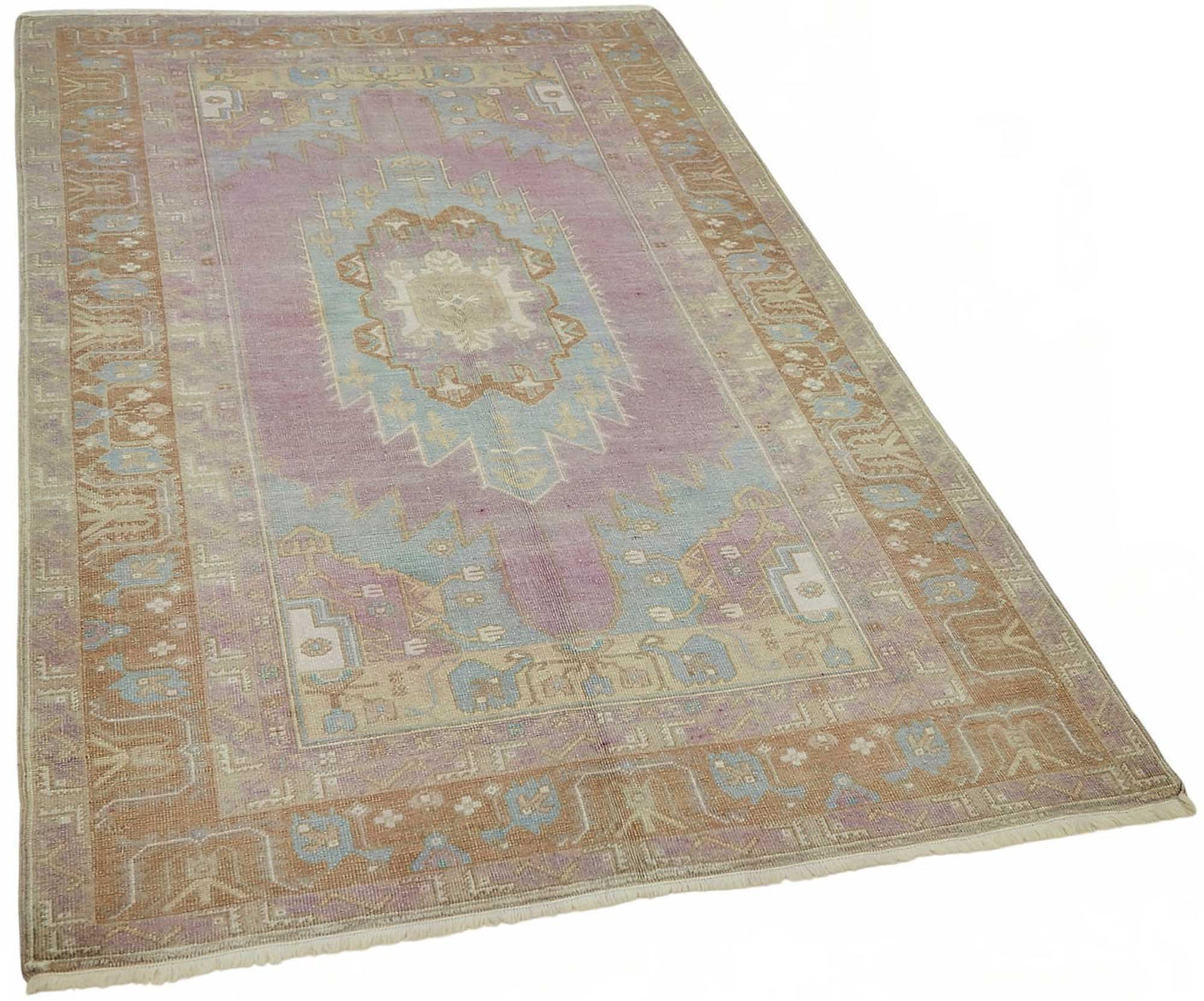 4x7 Purple Vintage Anatolian Rug - 49375
