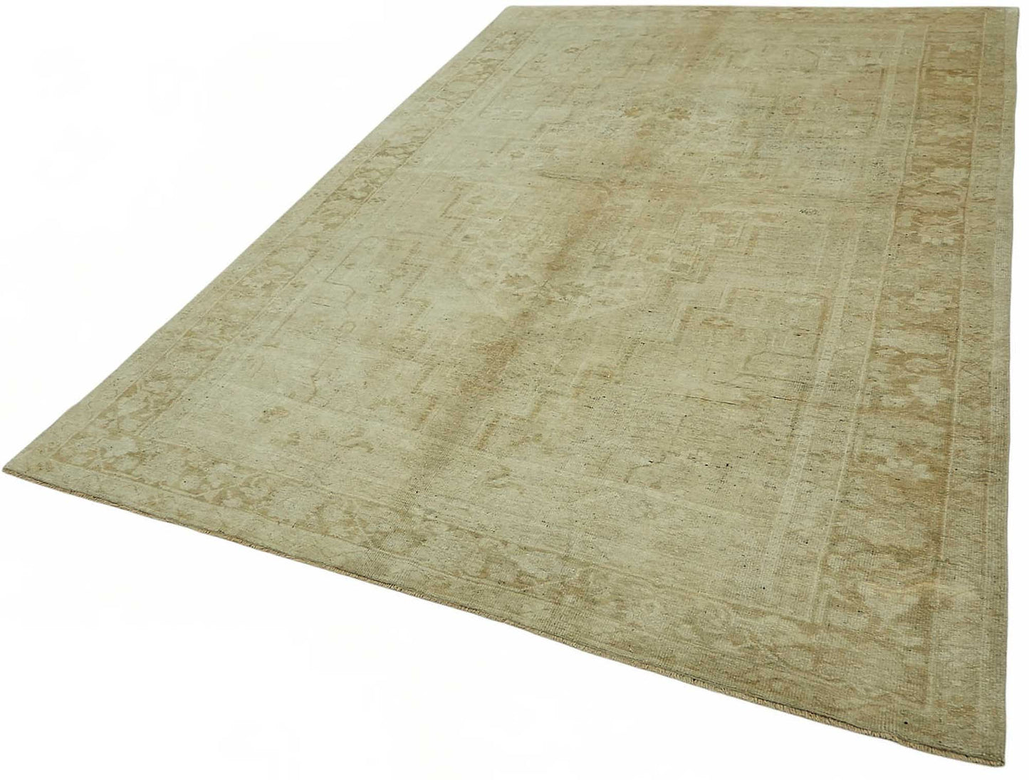 6x10 Beige Vintage Anatolian Rug - 49379