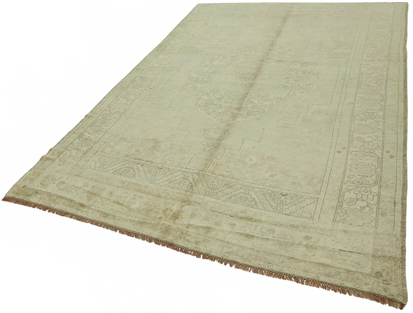 6x9 Beige Vintage Anatolian Rug - 49382