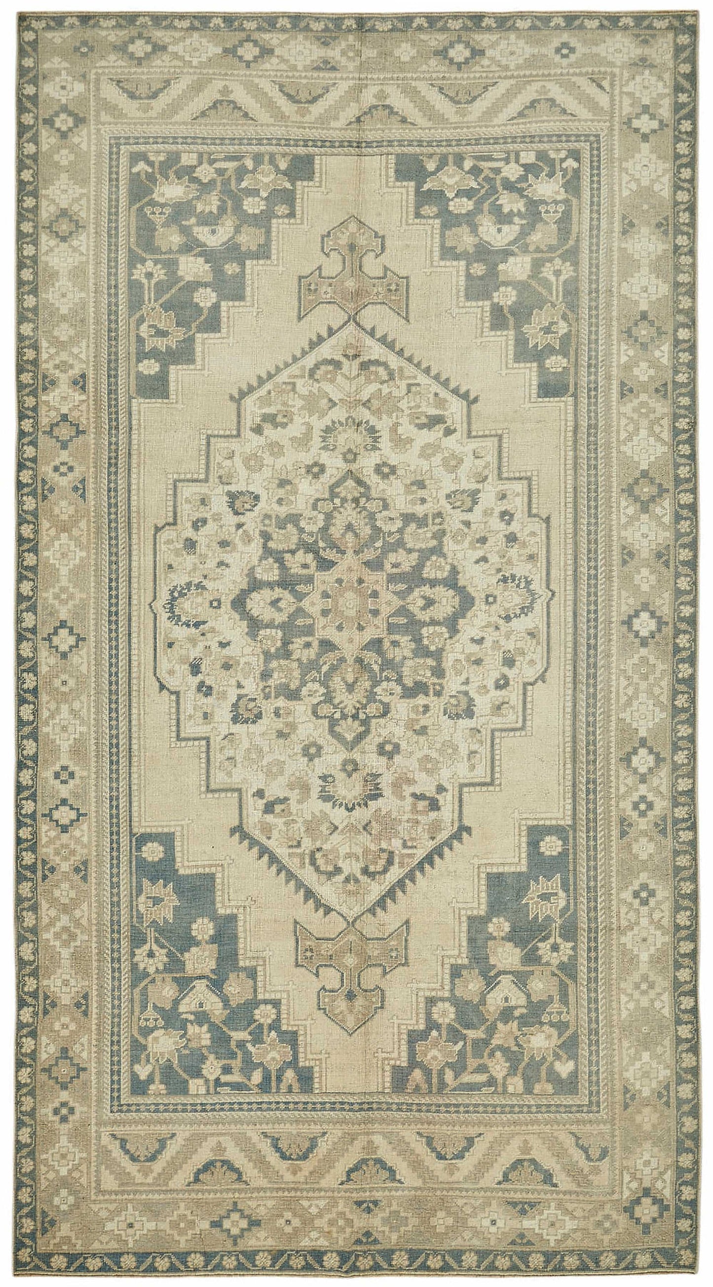 6x11 Beige Vintage Anatolian Rug - 49405
