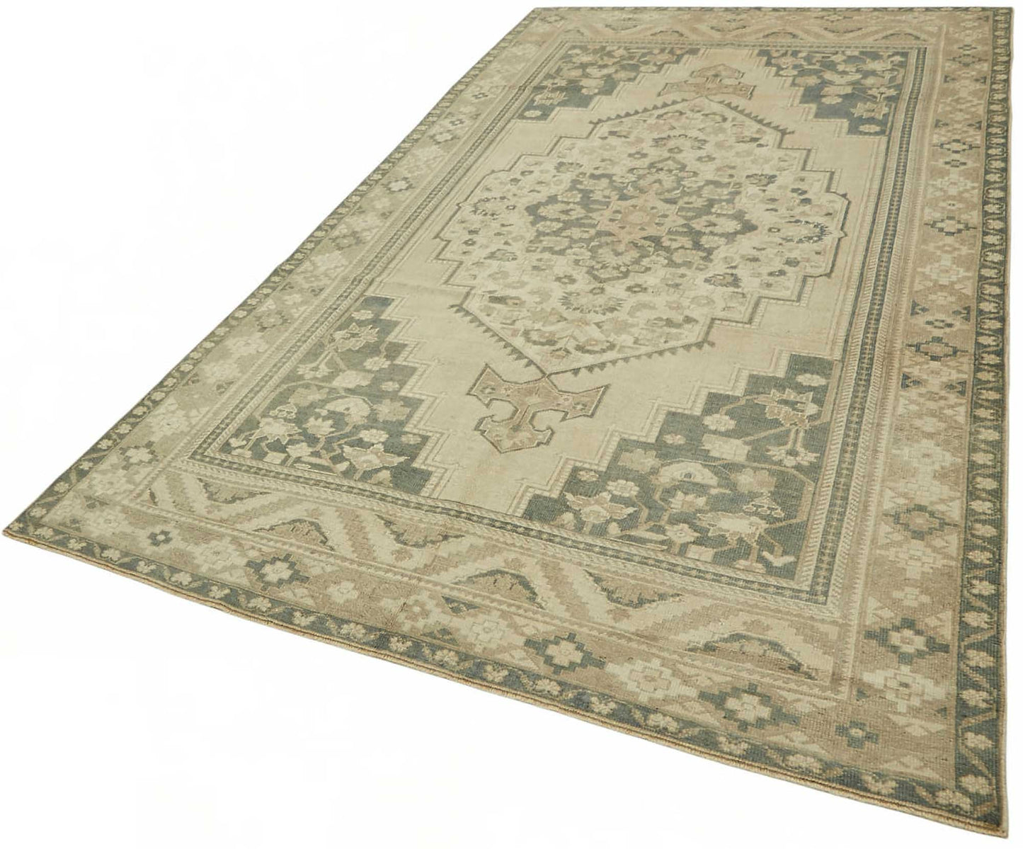 6x11 Beige Vintage Anatolian Rug - 49405