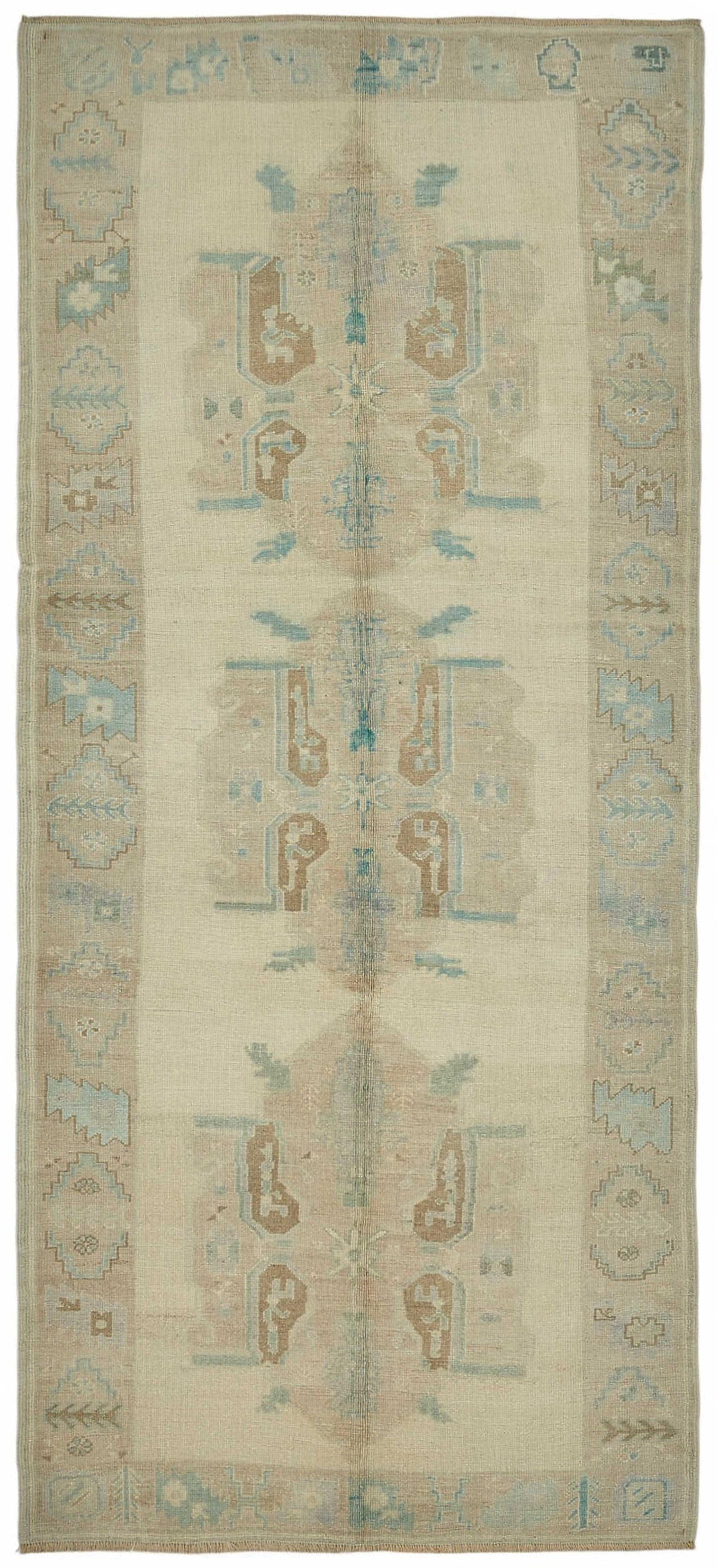 5x12 Beige Vintage Anatolian Rug - 49422