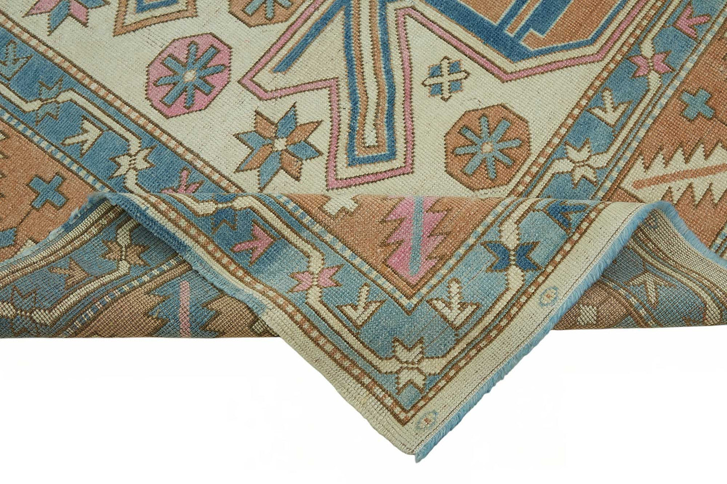 7x9 Beige Vintage Anatolian Rug - 49426