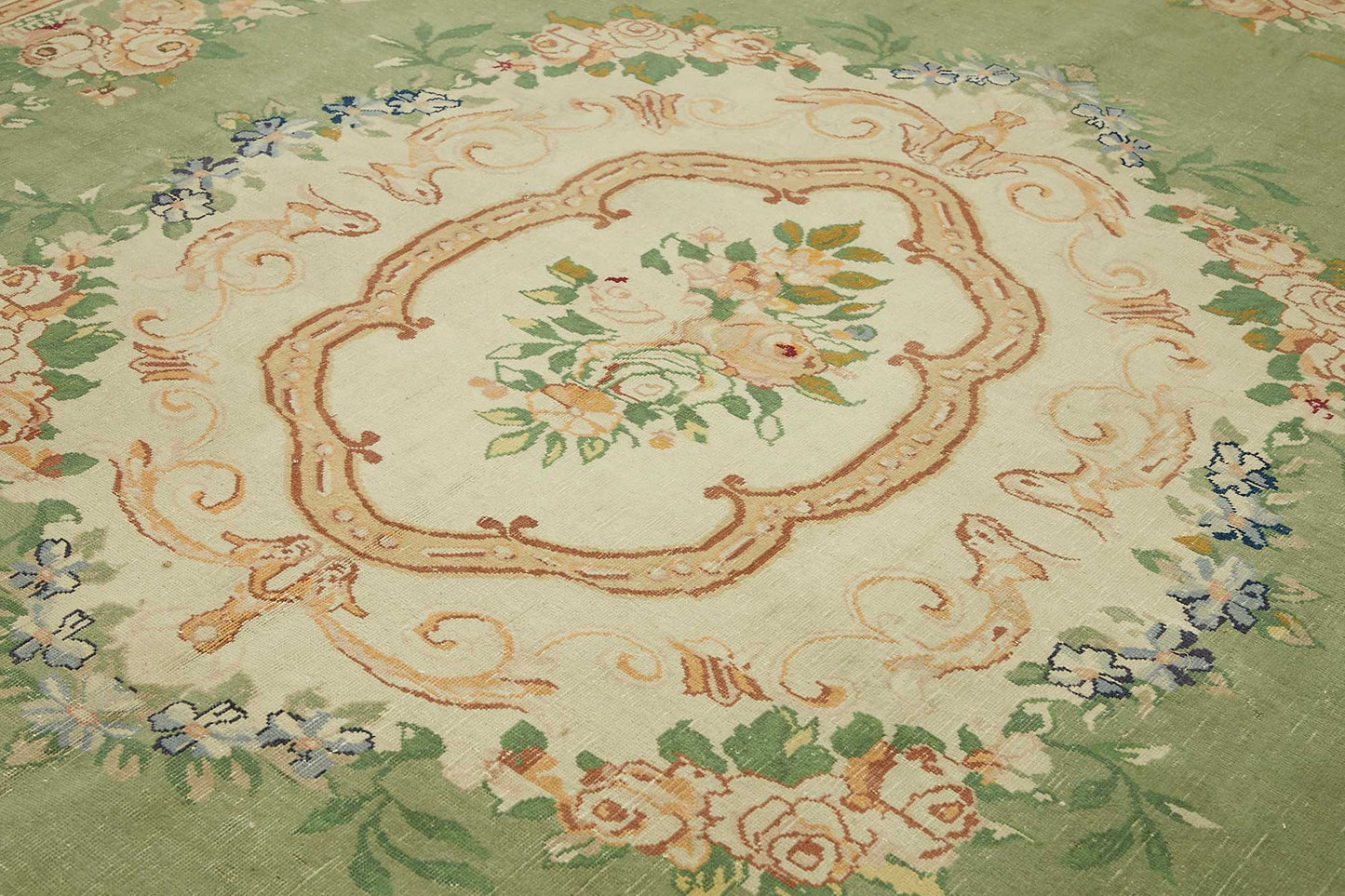 10x12 Beige Vintage Large Area Rug - 49447