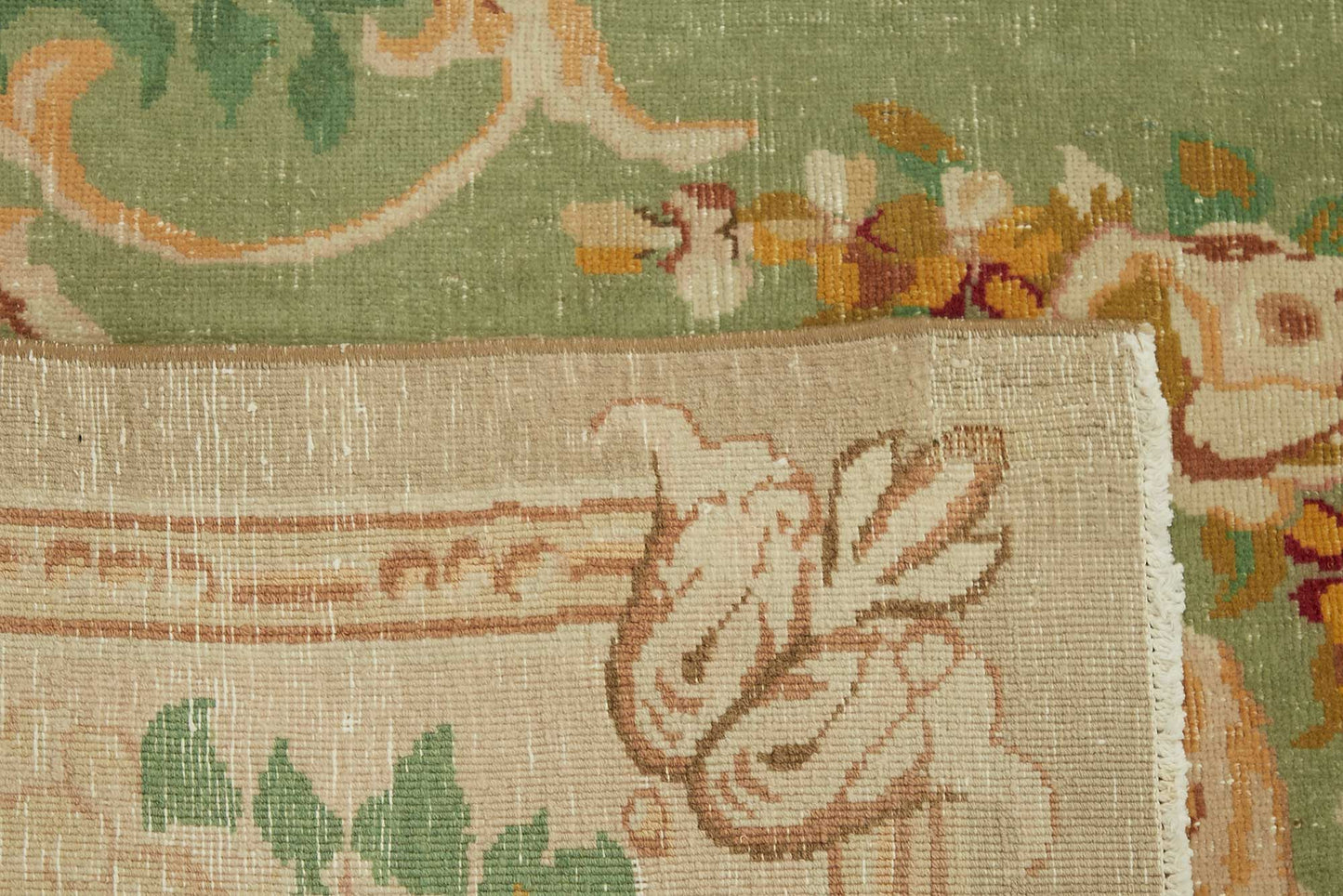 10x12 Beige Vintage Large Area Rug - 49447