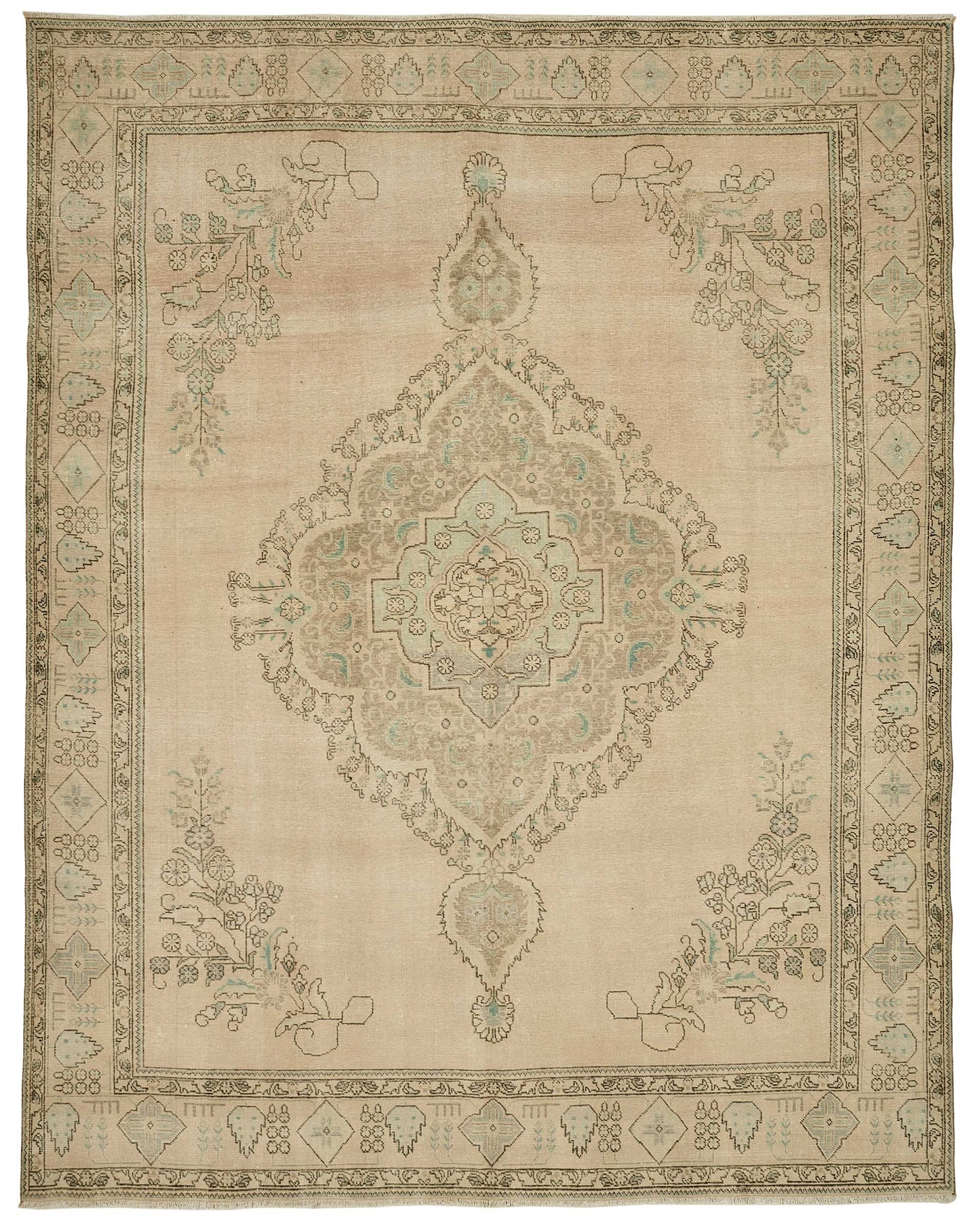 9x13 Hand-knotted Vintage Rug - 49455