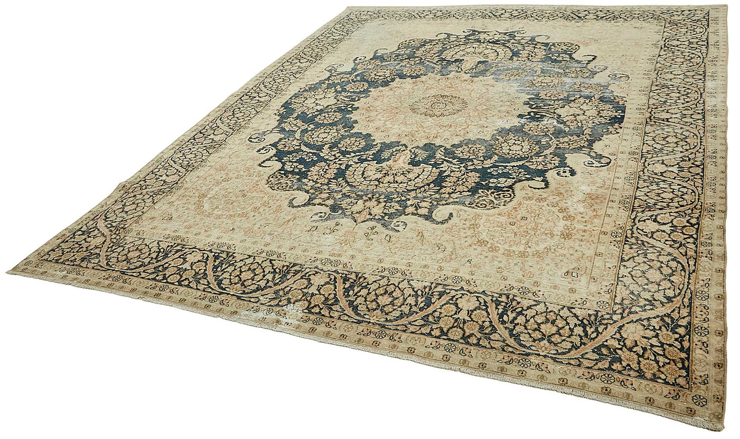 9x11 Beige Vintage Large Area Rug - 49460