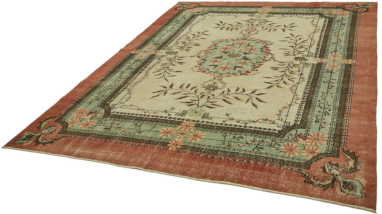8x10 Hand-Knotted Turkish Vintage Rug - 49485