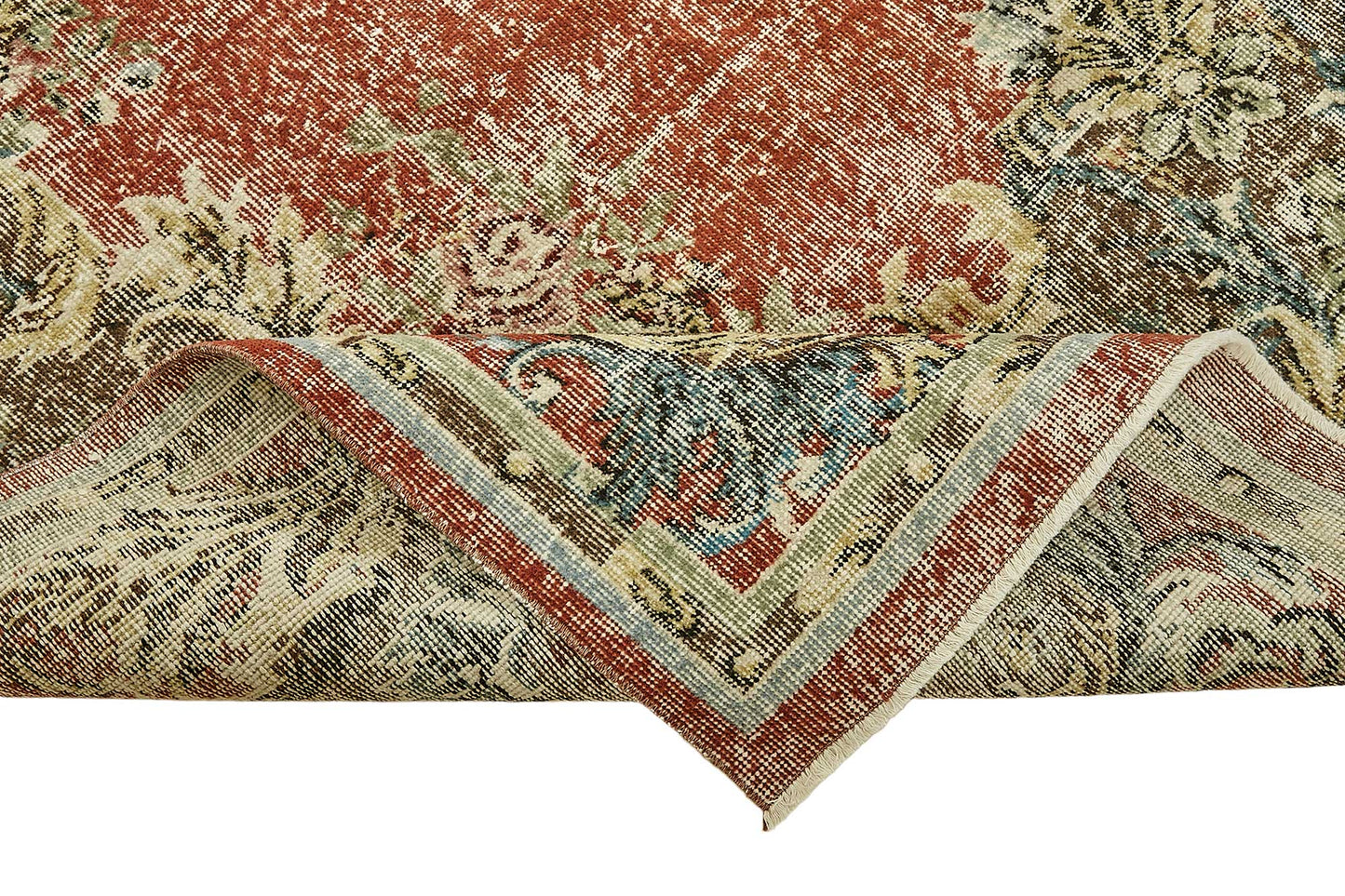 7x11 Hand-Knotted Turkish Vintage Rug - 49654