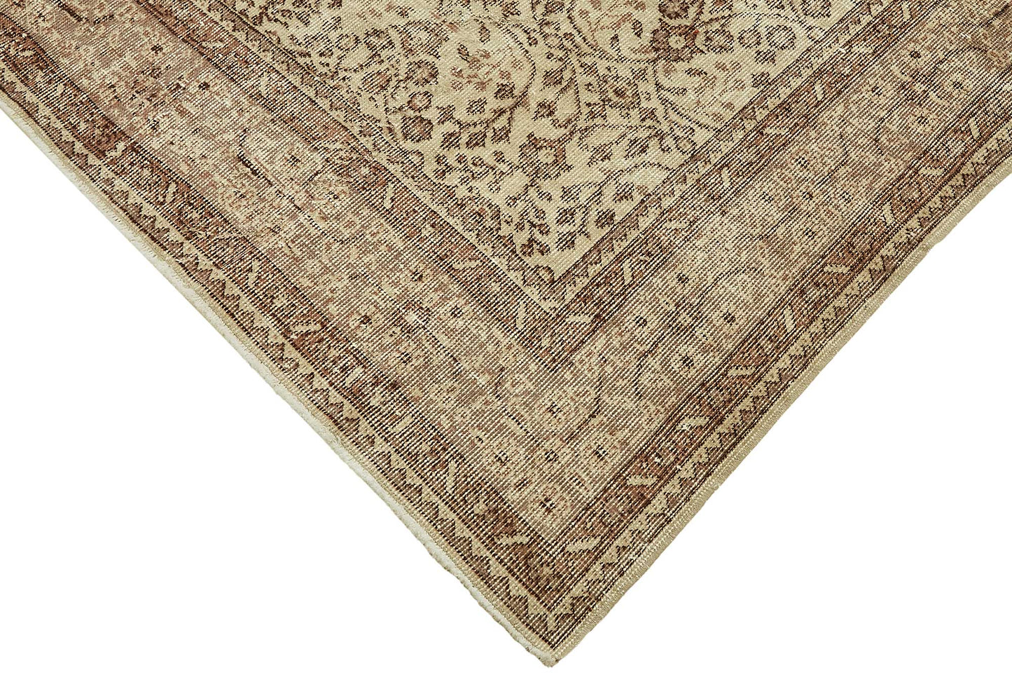 7x10 Hand-Knotted Turkish Vintage Rug - 49662