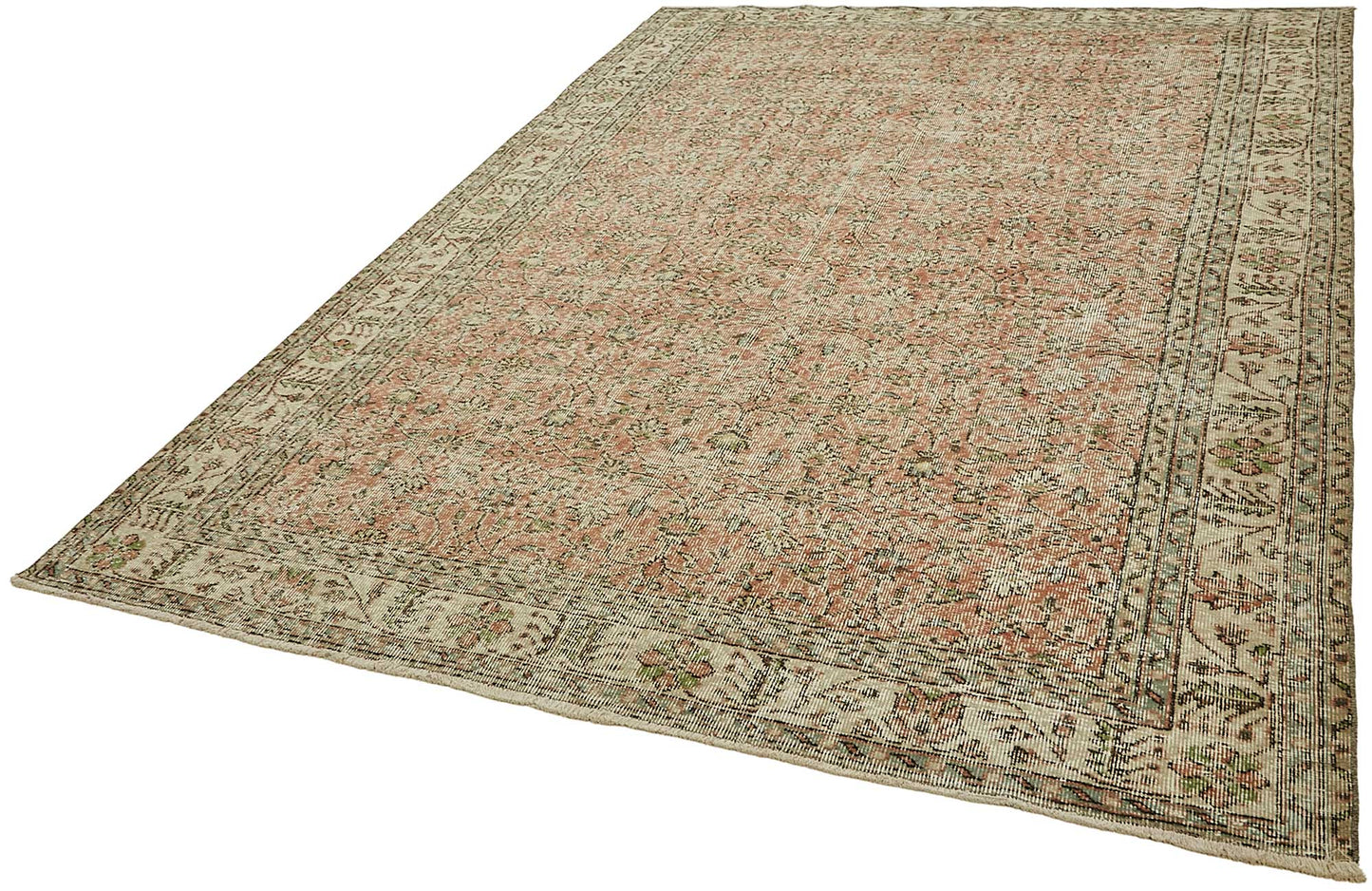 7x10 Hand-Knotted Turkish Vintage Rug - 49670