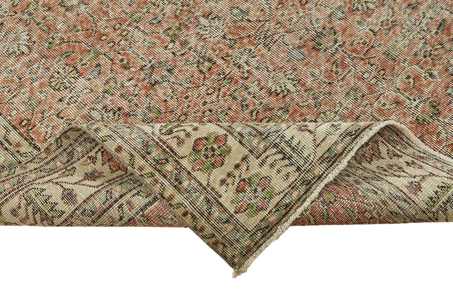 7x10 Hand-Knotted Turkish Vintage Rug - 49670