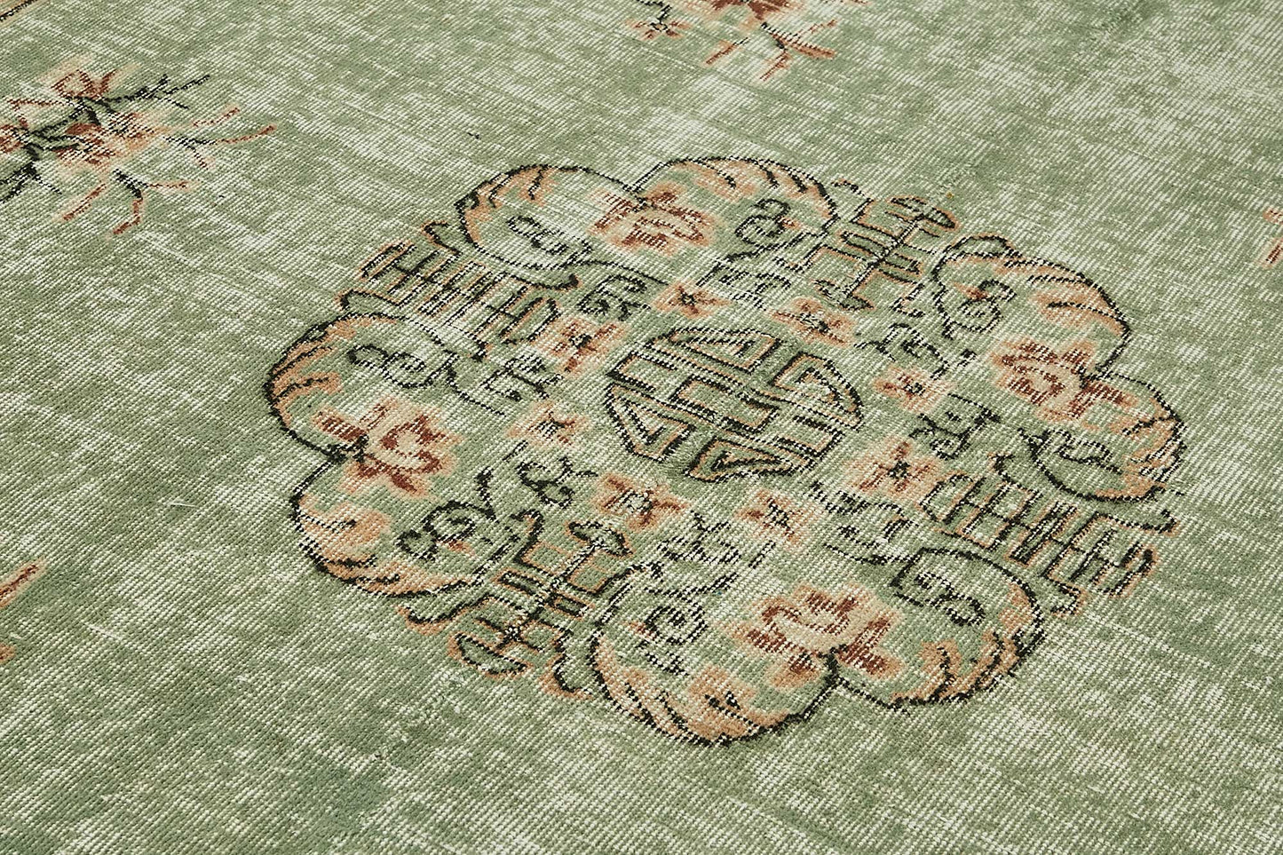 7x10 Hand-Knotted Turkish Vintage Rug - 49675