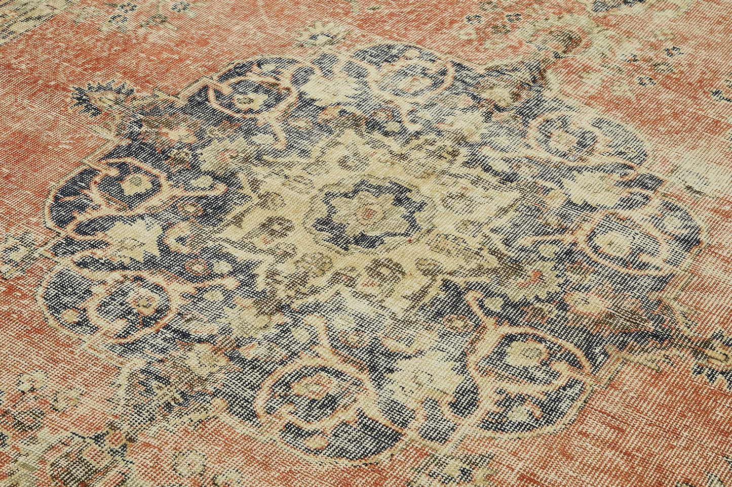 7x11 Hand-Knotted Turkish Vintage Rug - 49679