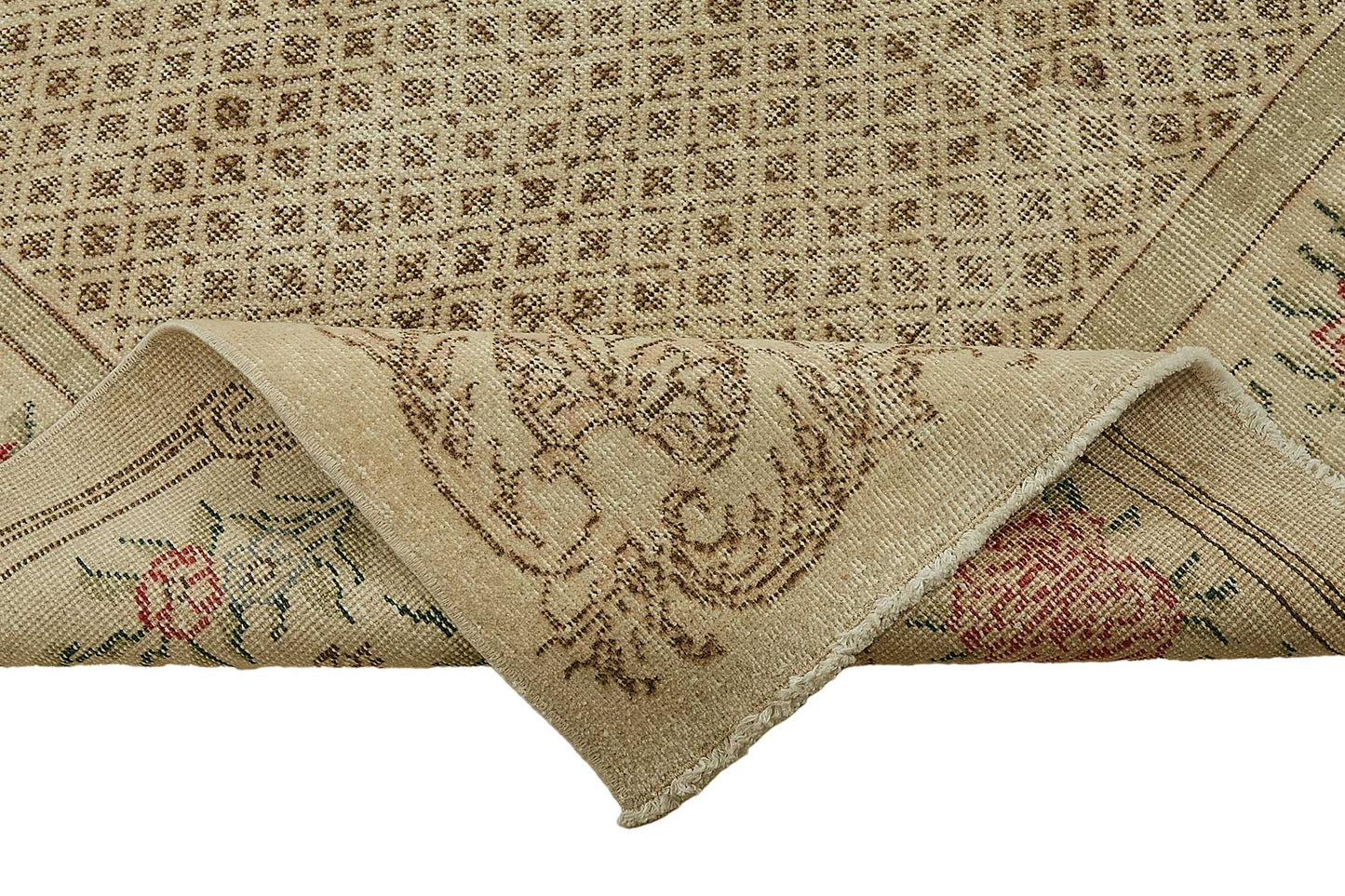 7x11 Hand-Knotted Turkish Vintage Rug - 49681