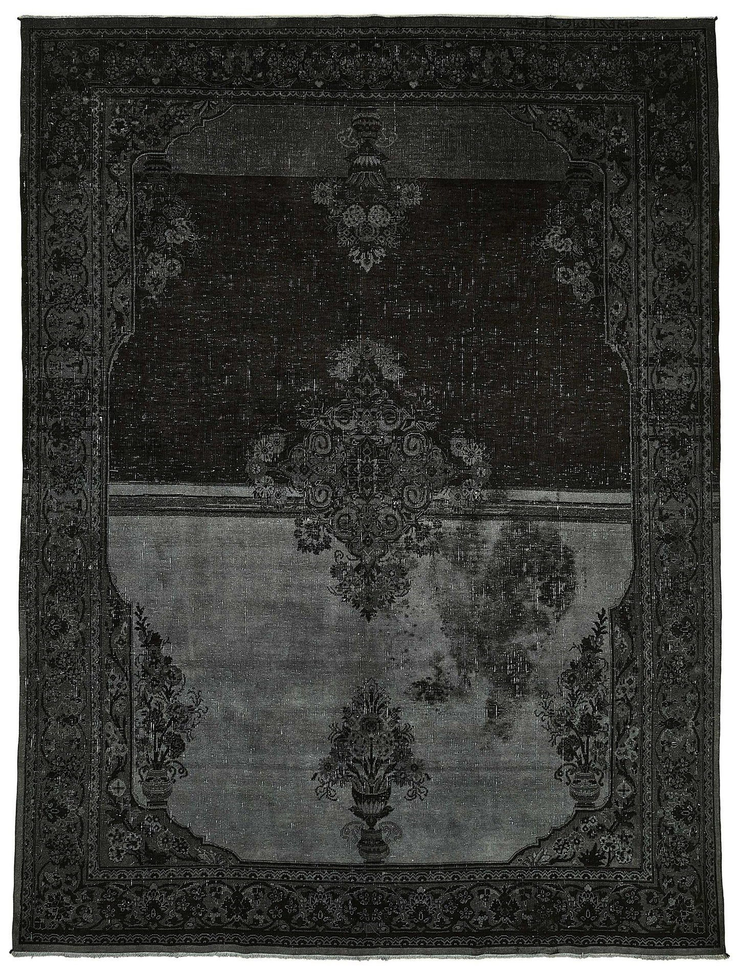 9x13 Black Overdyed Area Rug - 49683